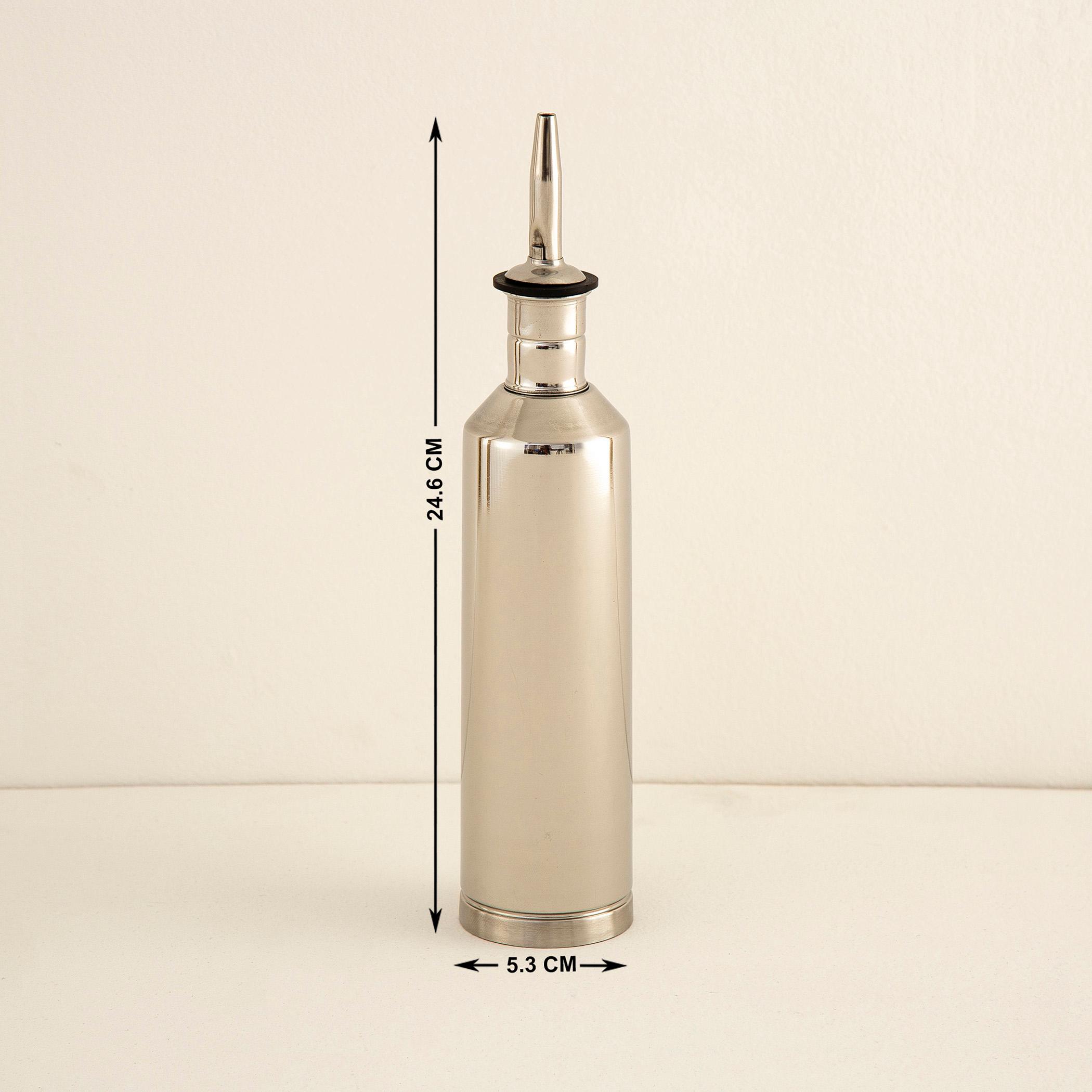 Glovia Stainless Steel Oil Pourer - 250ml in Silver