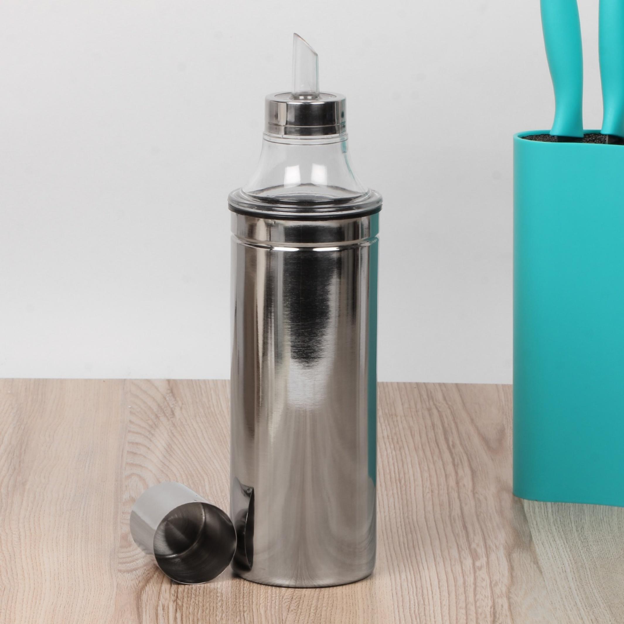 Glovia Stainless Steel Oil Can - 1L in Silver