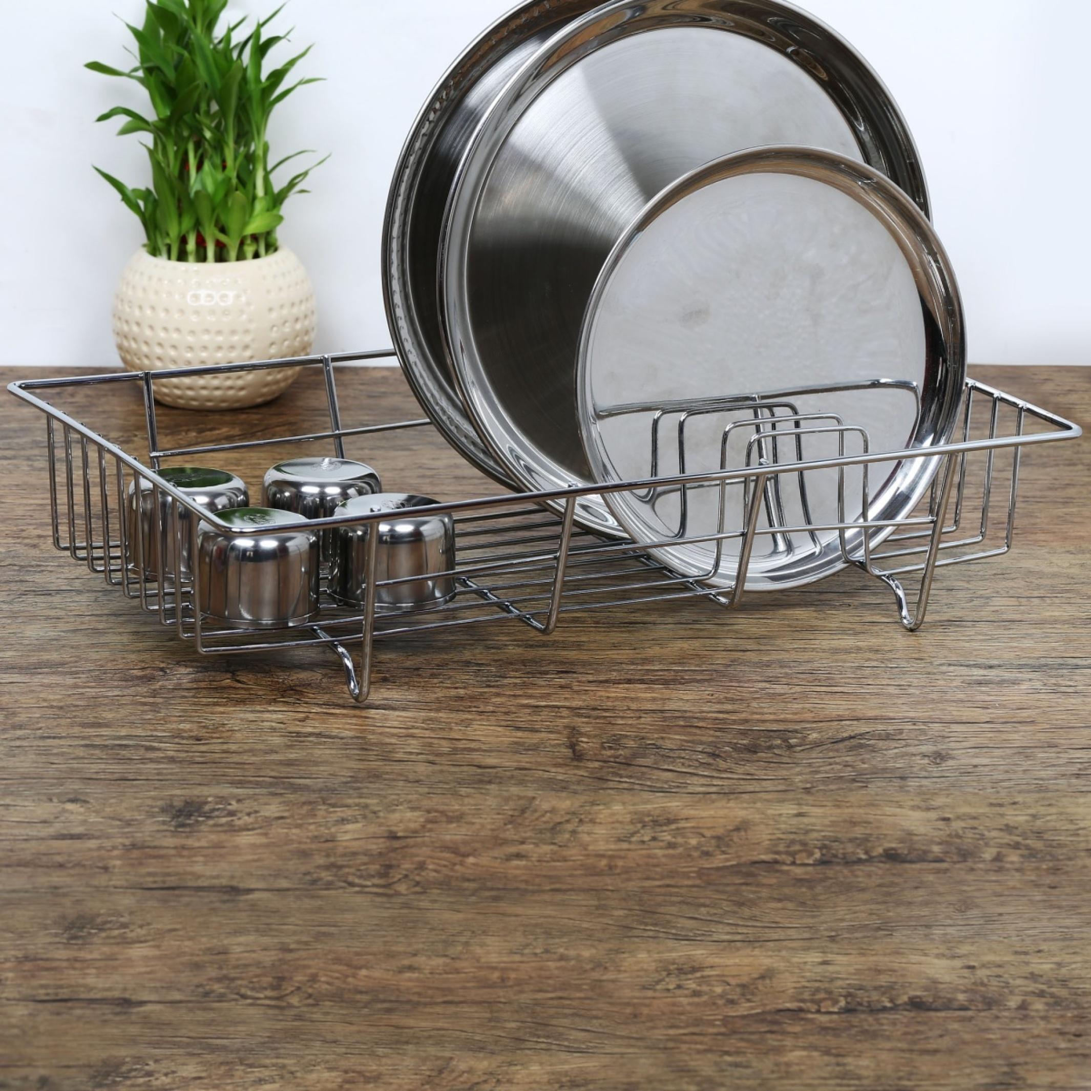 Orion Stainless Steel Dish Rack in Silver