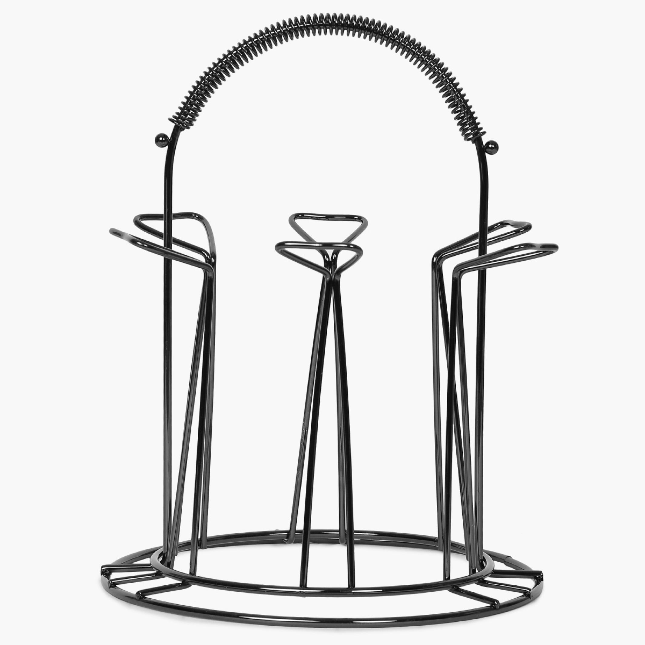 Gravel Solid  Tumbler Holder - Metal - Tumbler Holder - 18 cm x 18 cm x 23 cm - Black in Black