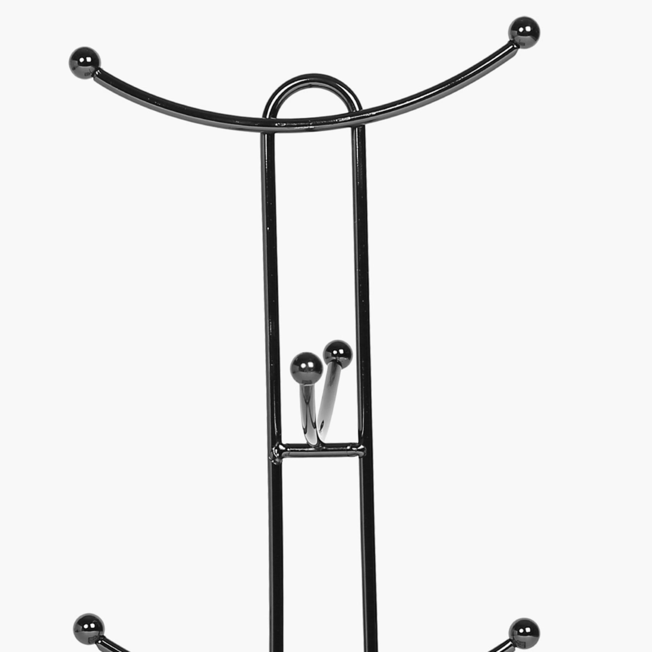 Gravel Solid  Mug Tree - Stainless Steel -  Mug Tree - 14.5 cm x 14.5 cm x 32 cm - Black in Black