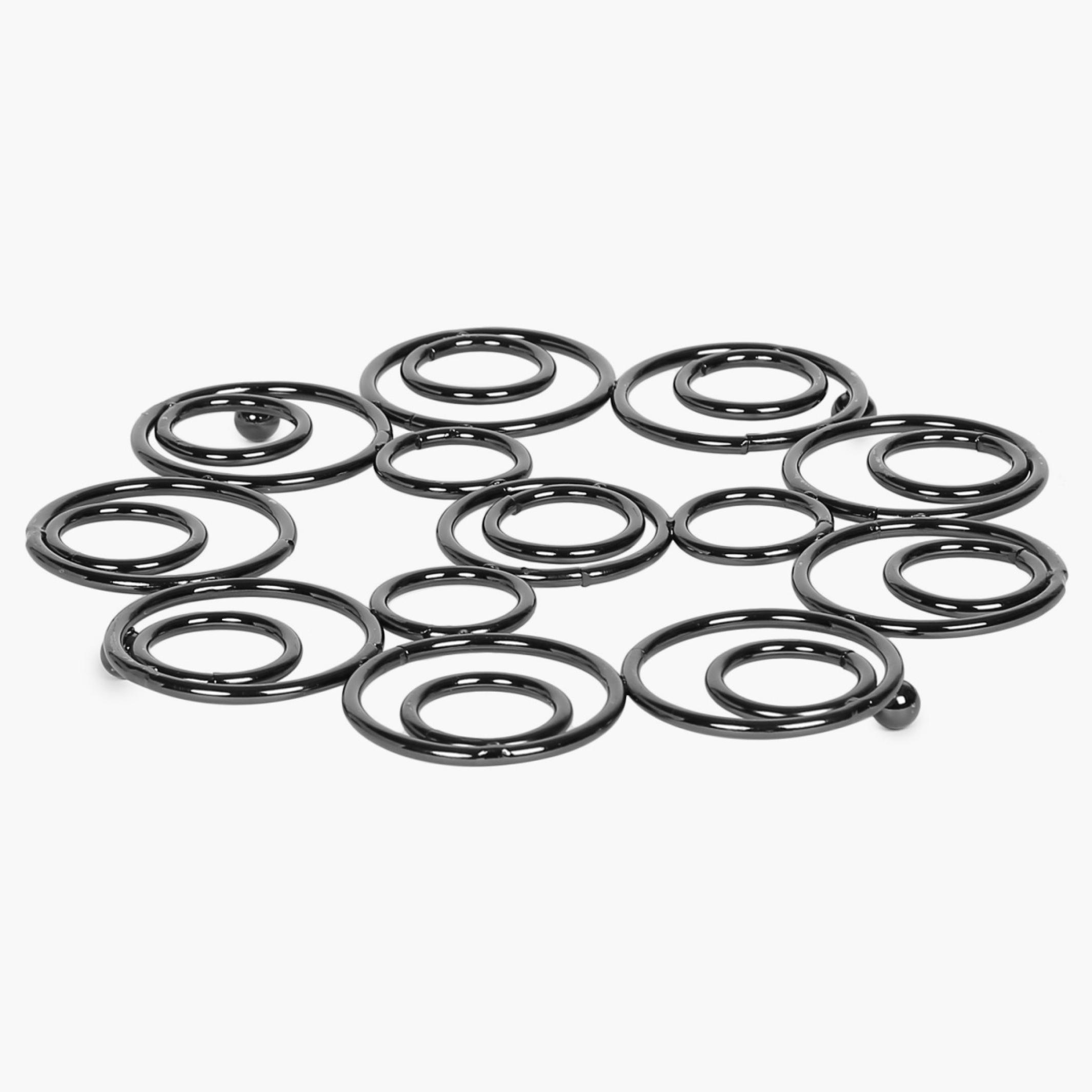 Gravel Solid Trivets - Stainless Steel -  Trivet - 20.5 cm x 20.5 cm x 1.5 cm - Black in Black