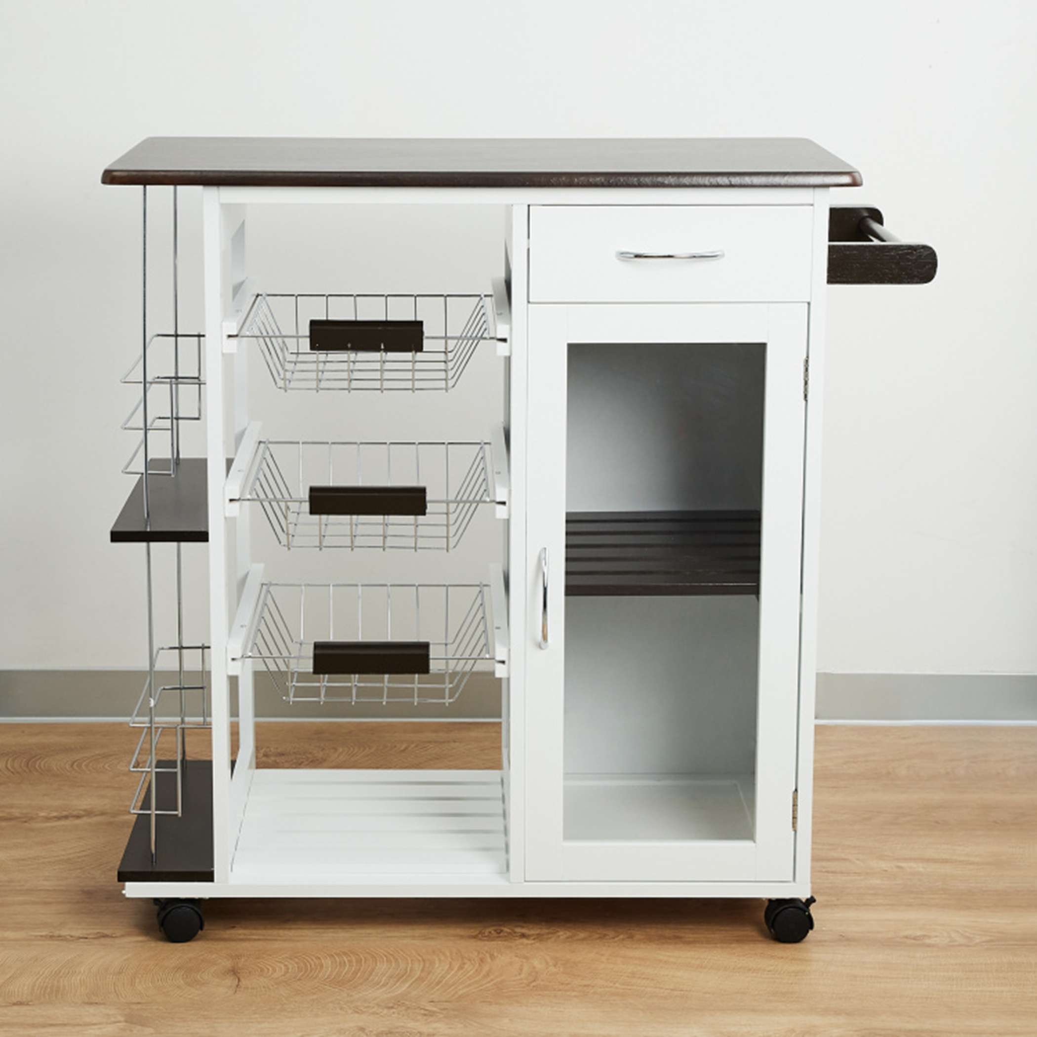 Tranzit 3-Tier Kitchen Trolley in White