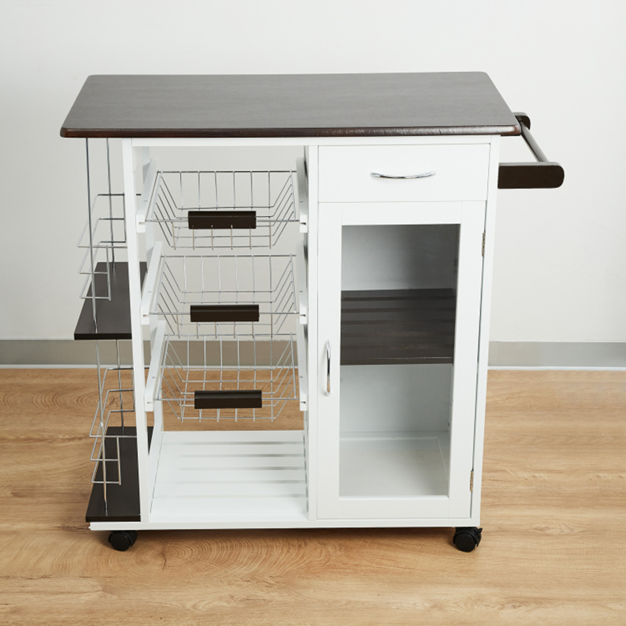 Tranzit 3-Tier Kitchen Trolley in White