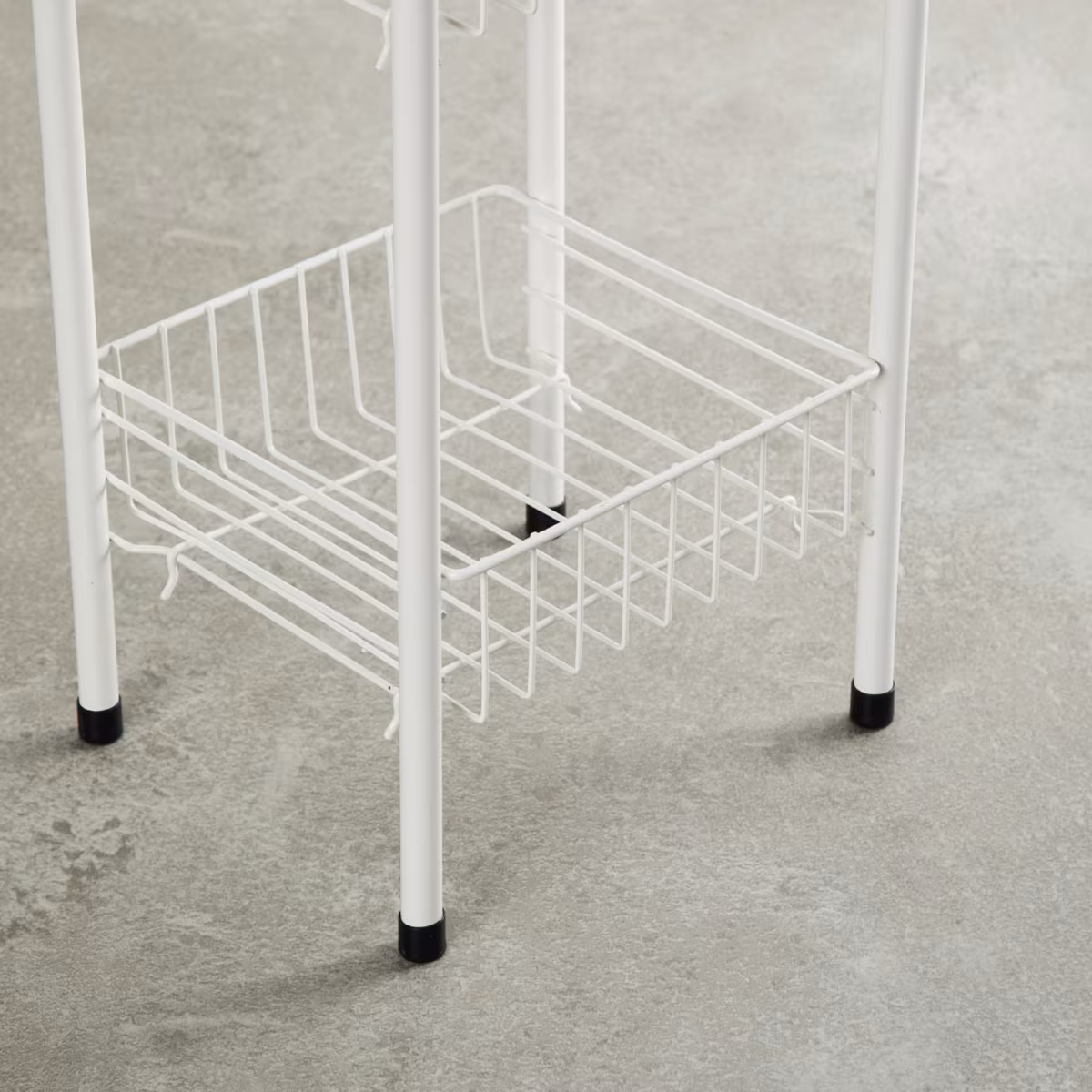 Trenton Solid  Three Tier Kitchen Basket - Metal - Kitchen Basket 23 cm x 20 cm x 76 cm -Beige in Beige