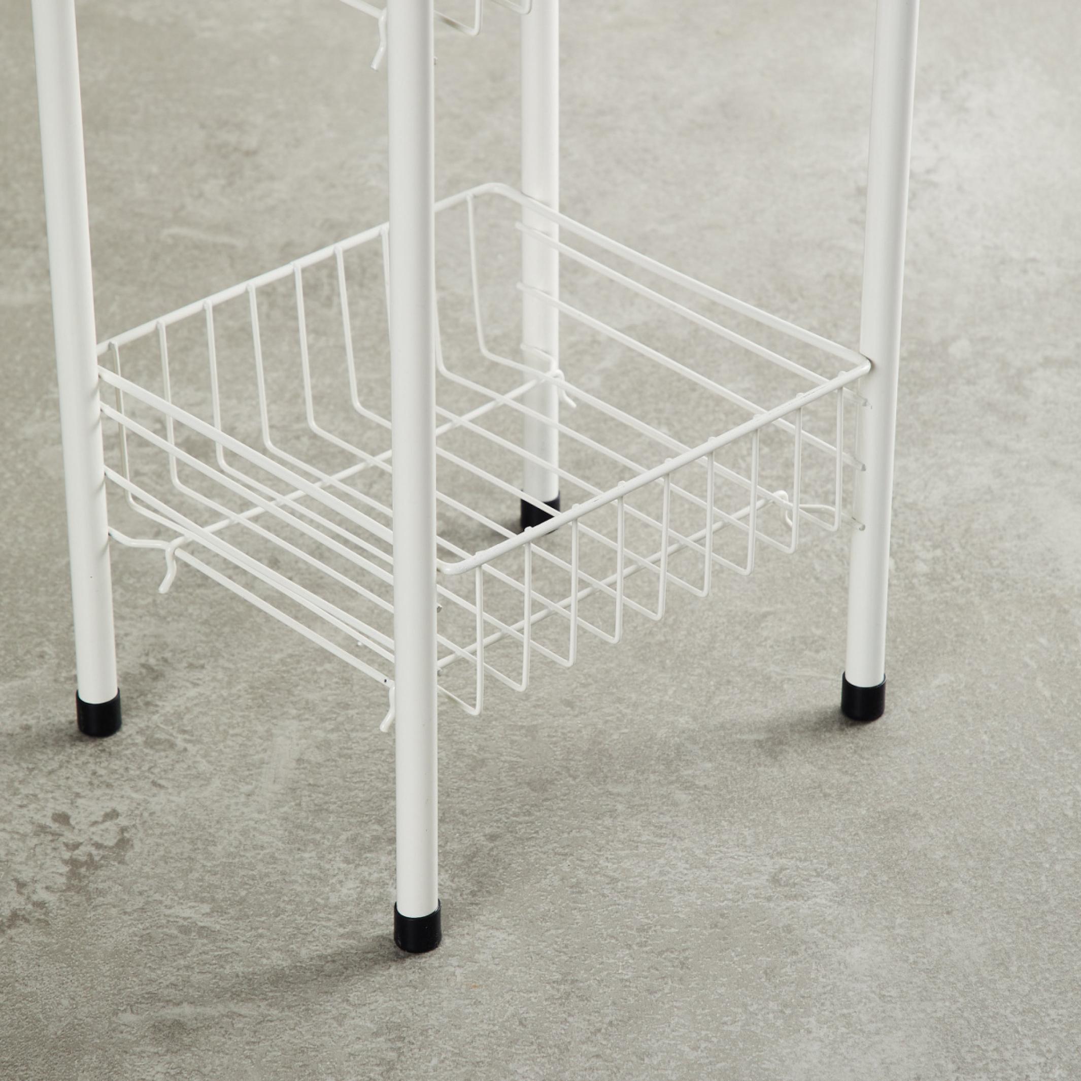 Trenton Solid  Three Tier Kitchen Basket - Metal - Kitchen Basket 23 cm x 20 cm x 76 cm -Beige in Beige