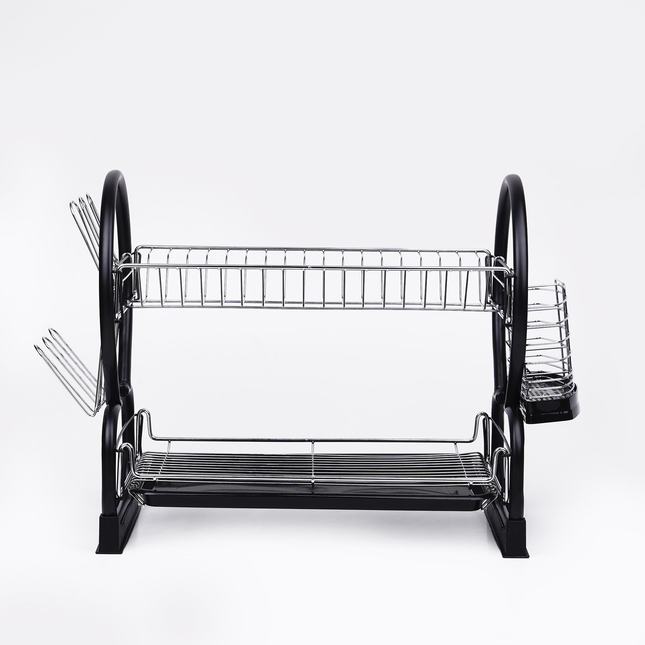 Orion Metal 2-Tier Dish Rack in Silver