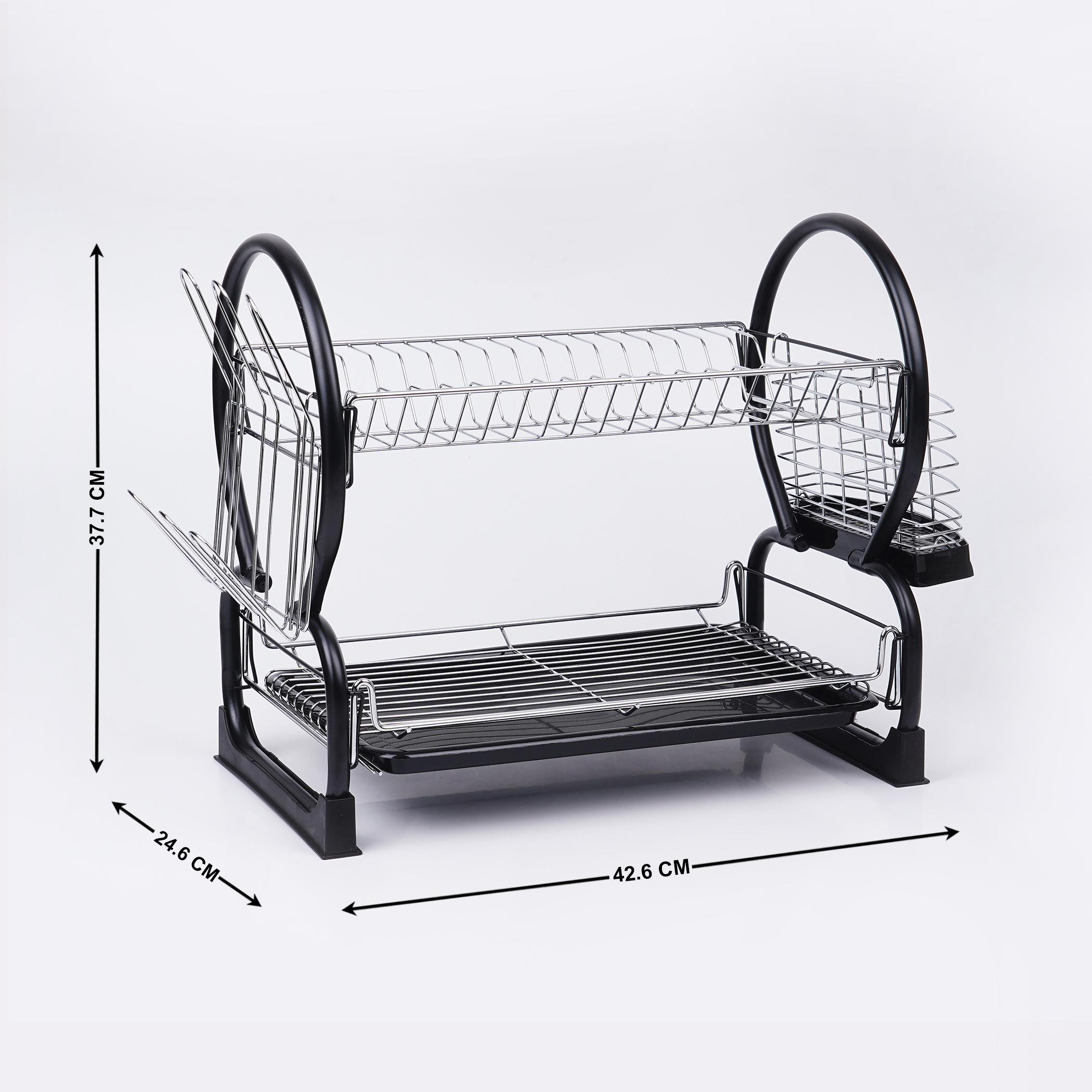 Orion Metal 2-Tier Dish Rack in Silver