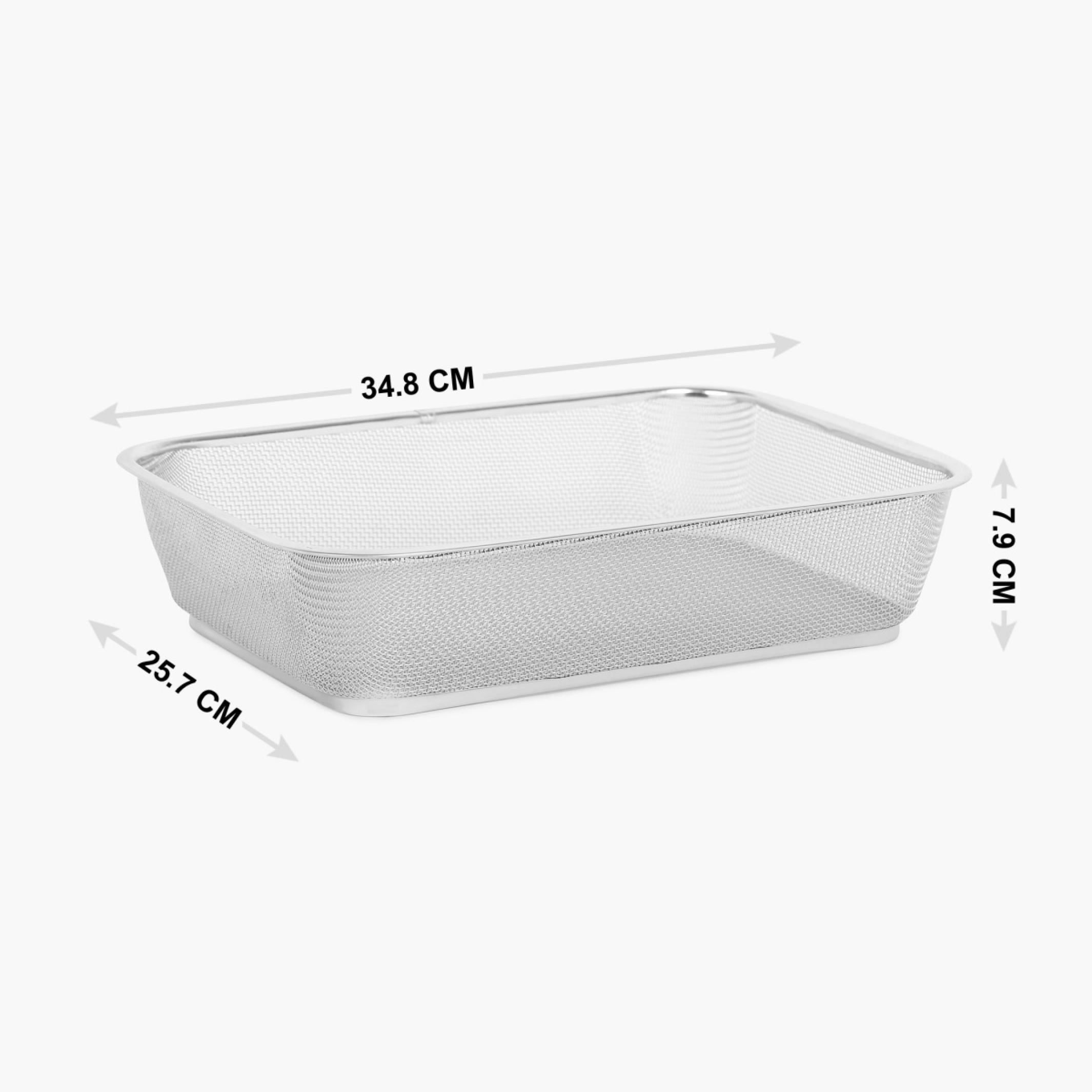 Glovia Stainless Steel Fridge Basket in Silver