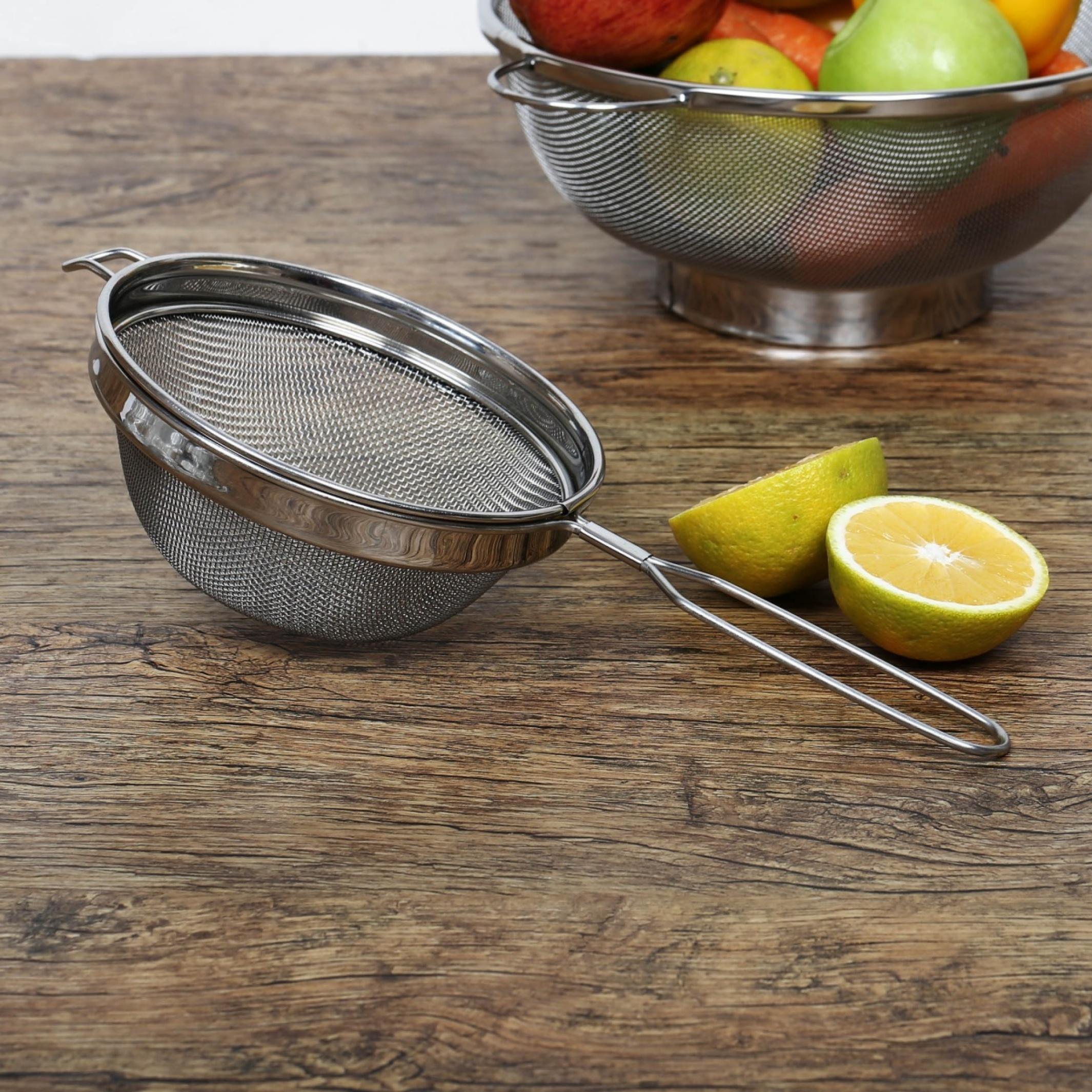 Ferrit Stainless Steel Soup Strainer in Silver
