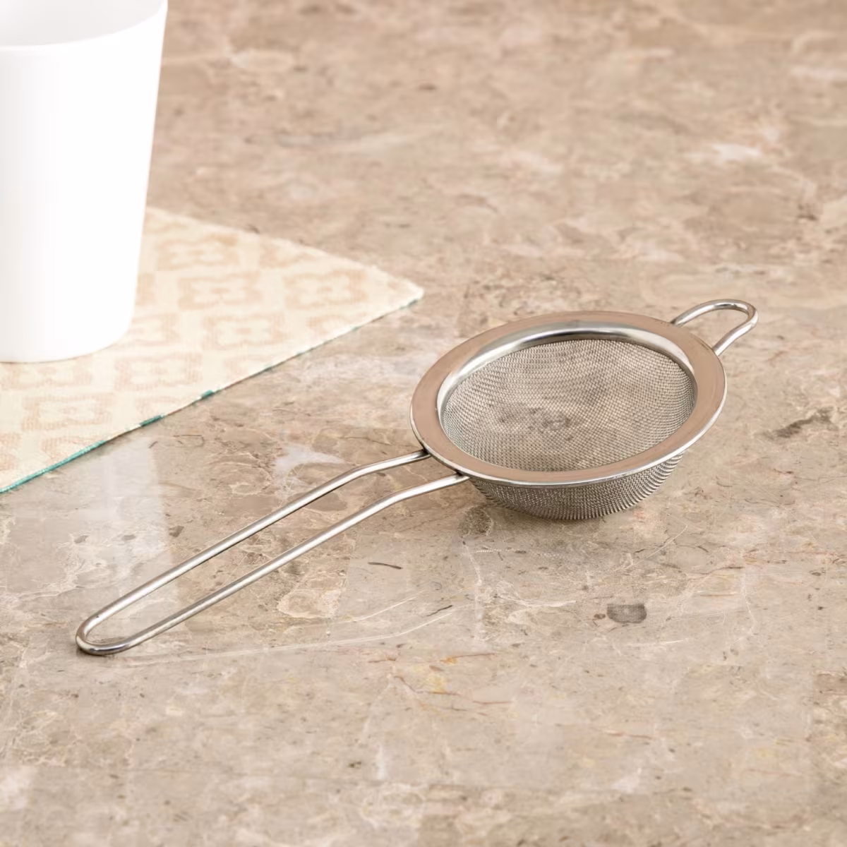 Ferrit Stainless Steel Tea Strainer in Silver
