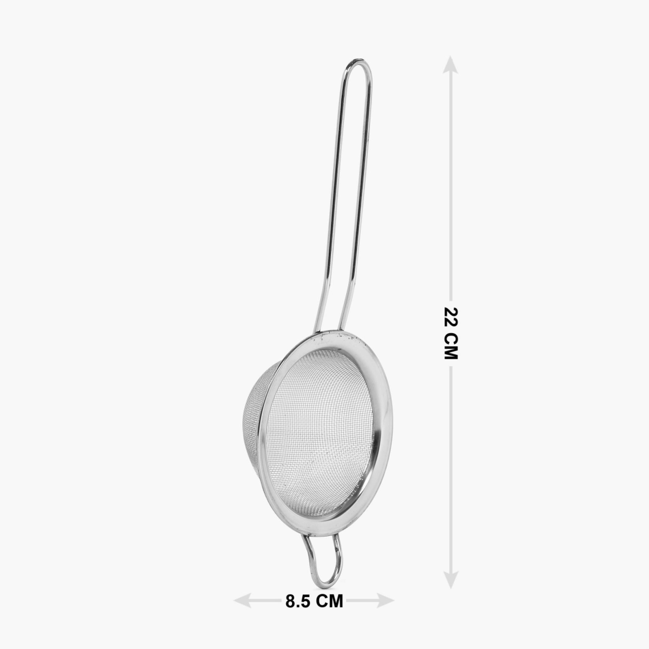 Ferrit Stainless Steel Tea Strainer in Silver