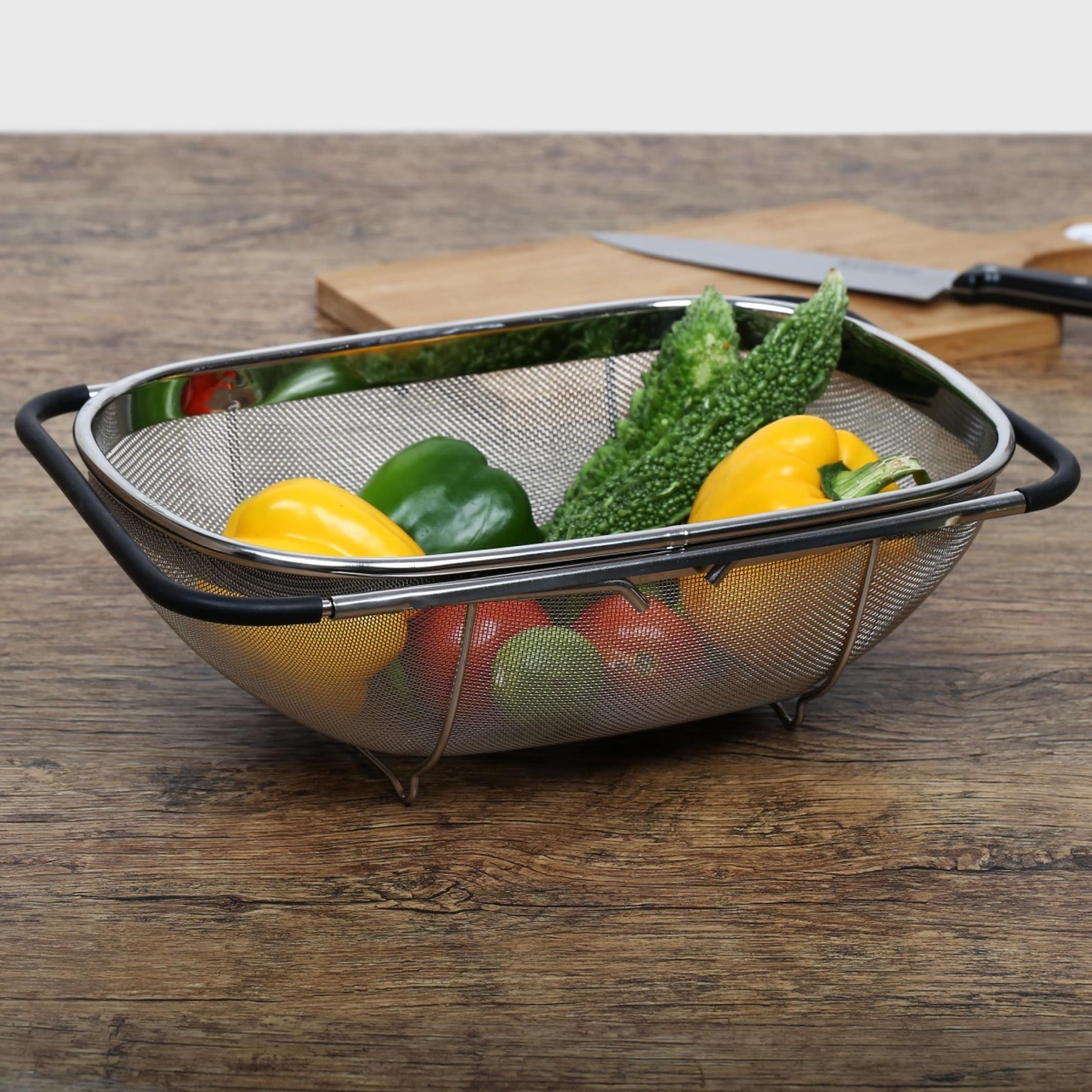 Glovia Stainless Steel Sink Basket in Silver
