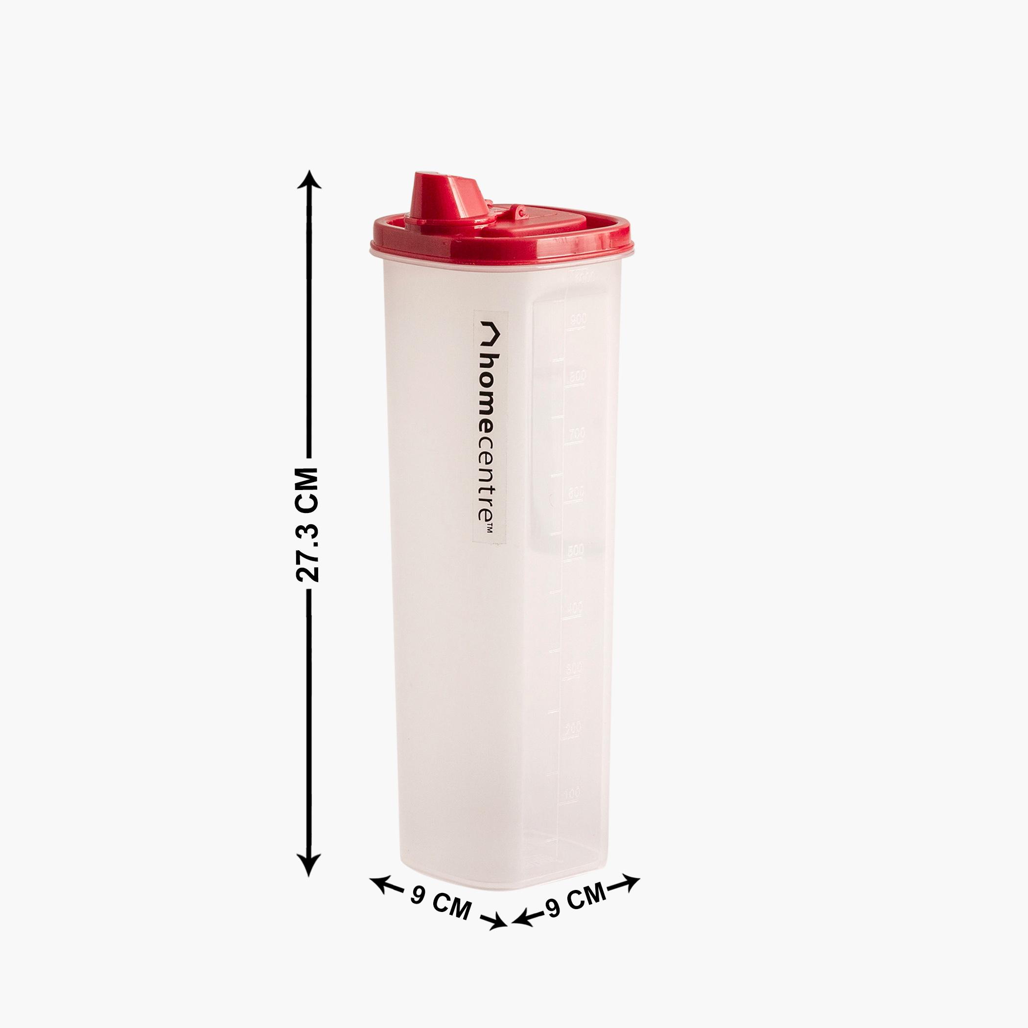 Corsica Ooze Set of 2 Polypropylene Oil Containers - 1L in Transparent