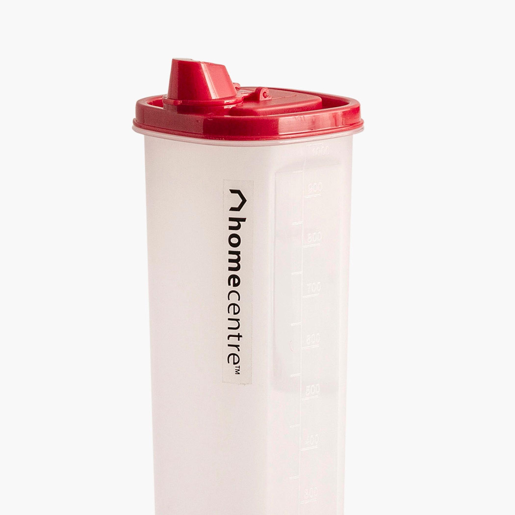 Corsica Ooze Set of 2 Polypropylene Oil Containers - 1L in Transparent