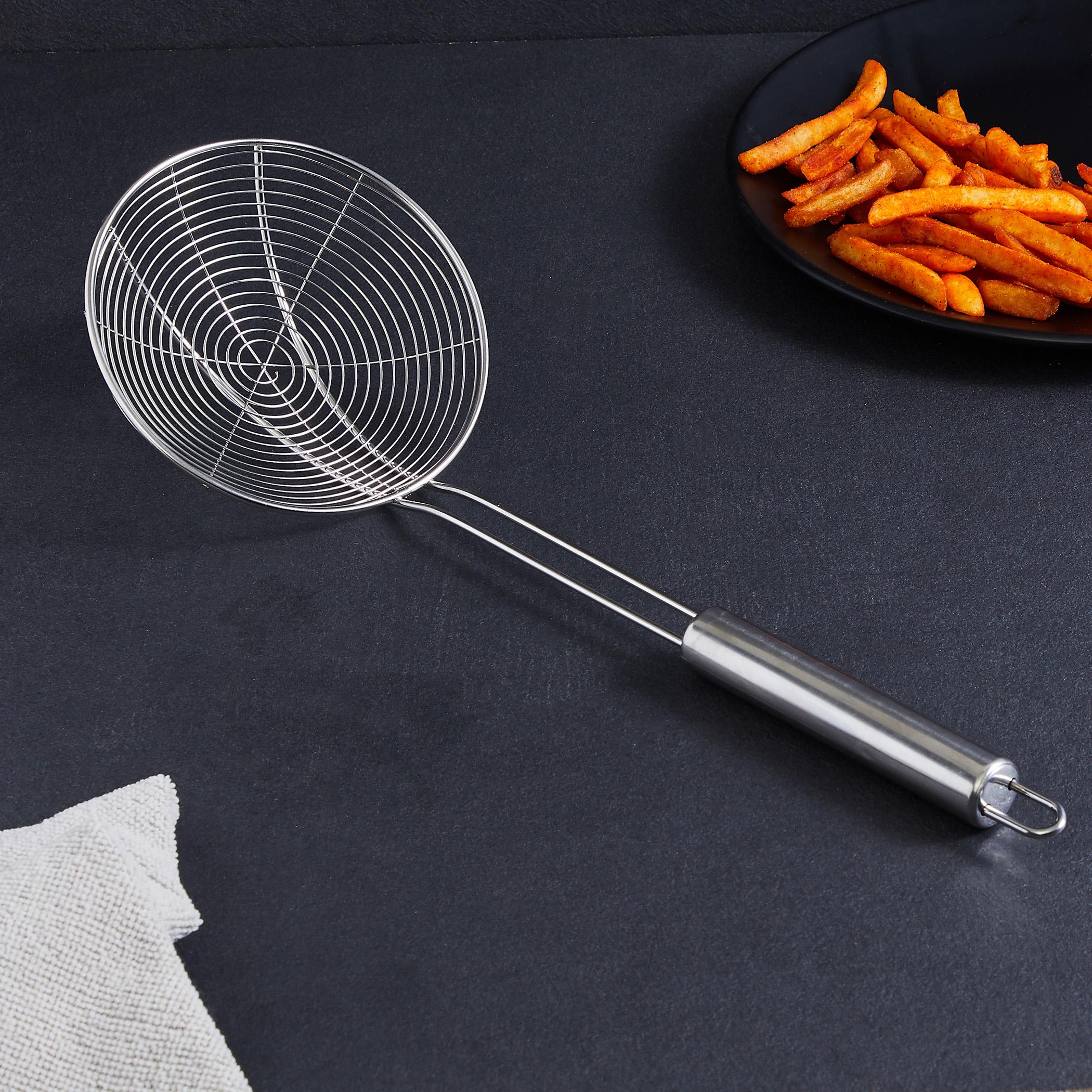 Ferrit Stainless Steel Deep Fry Strainer in Silver