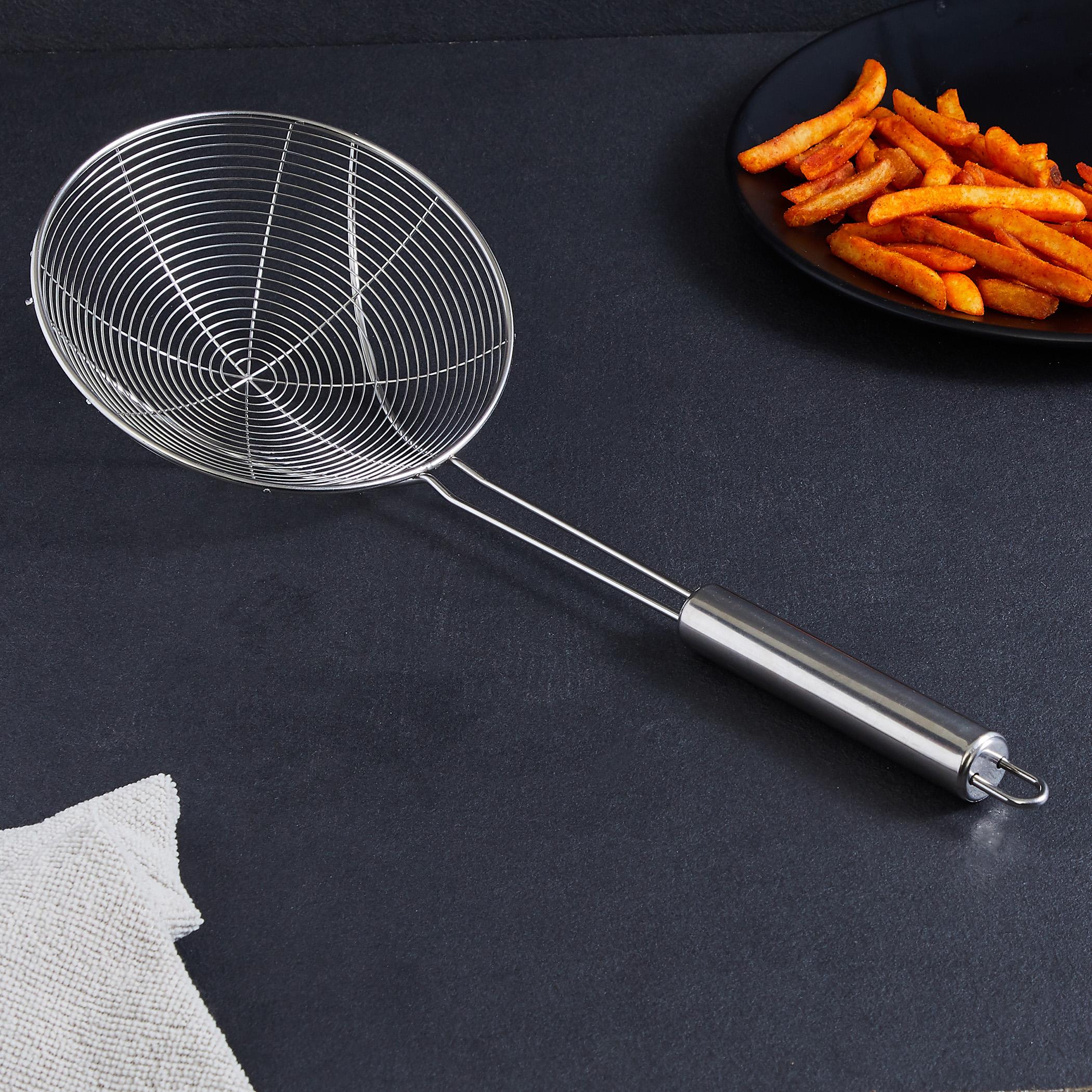 Ferrit Stainless Steel Deep Fry Strainer in Silver