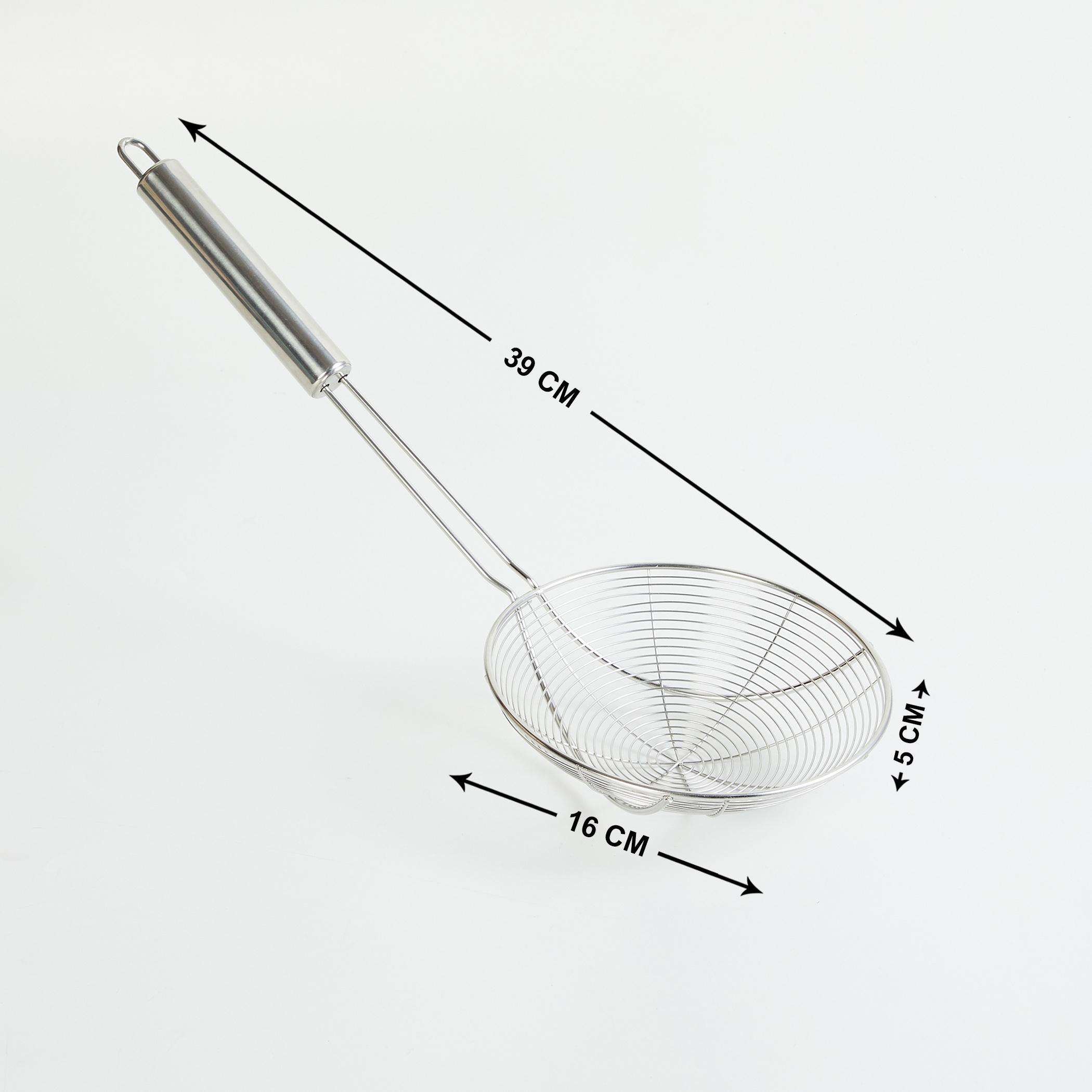 Ferrit Stainless Steel Deep Fry Strainer in Silver