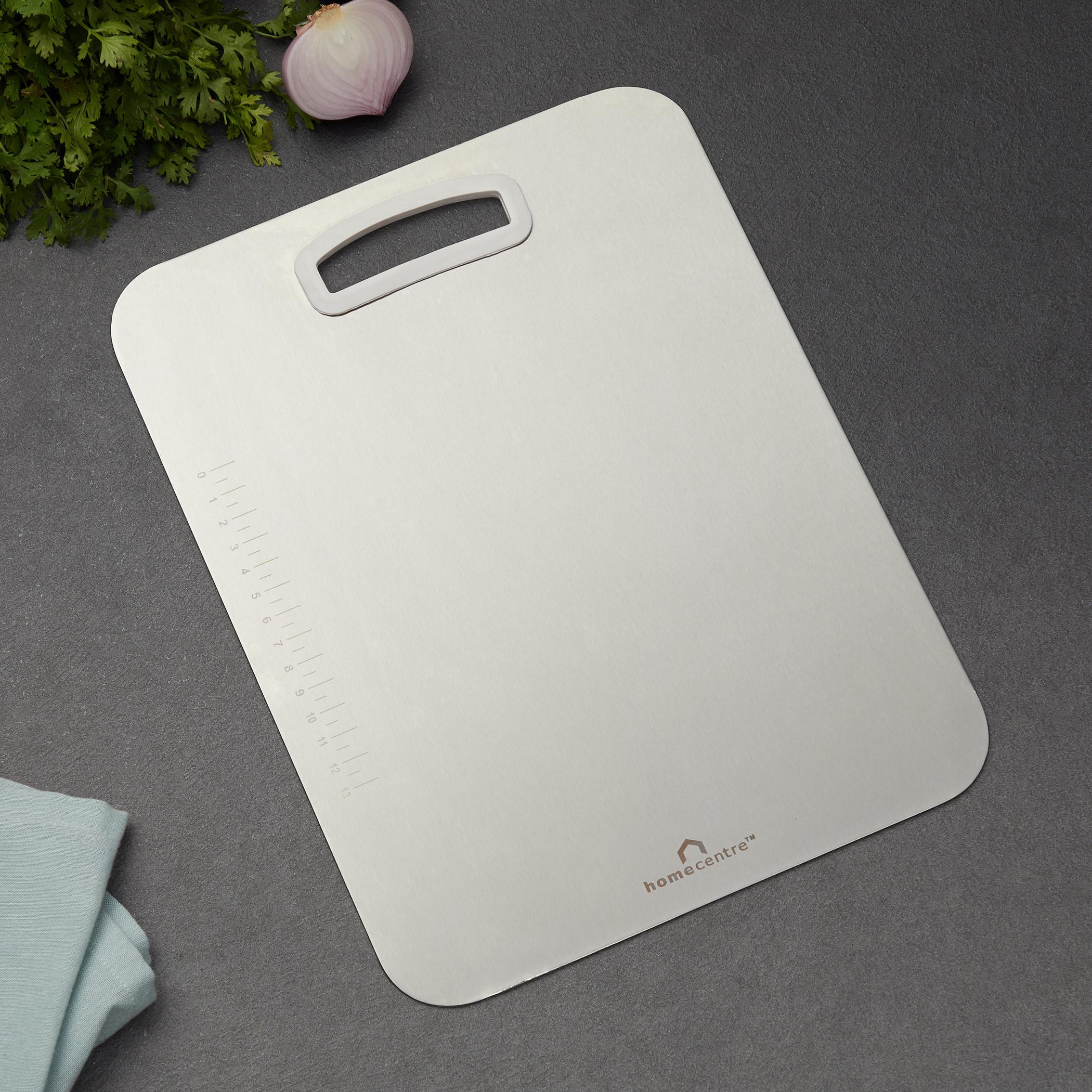 Valeria Steel Chopping Board in Silver