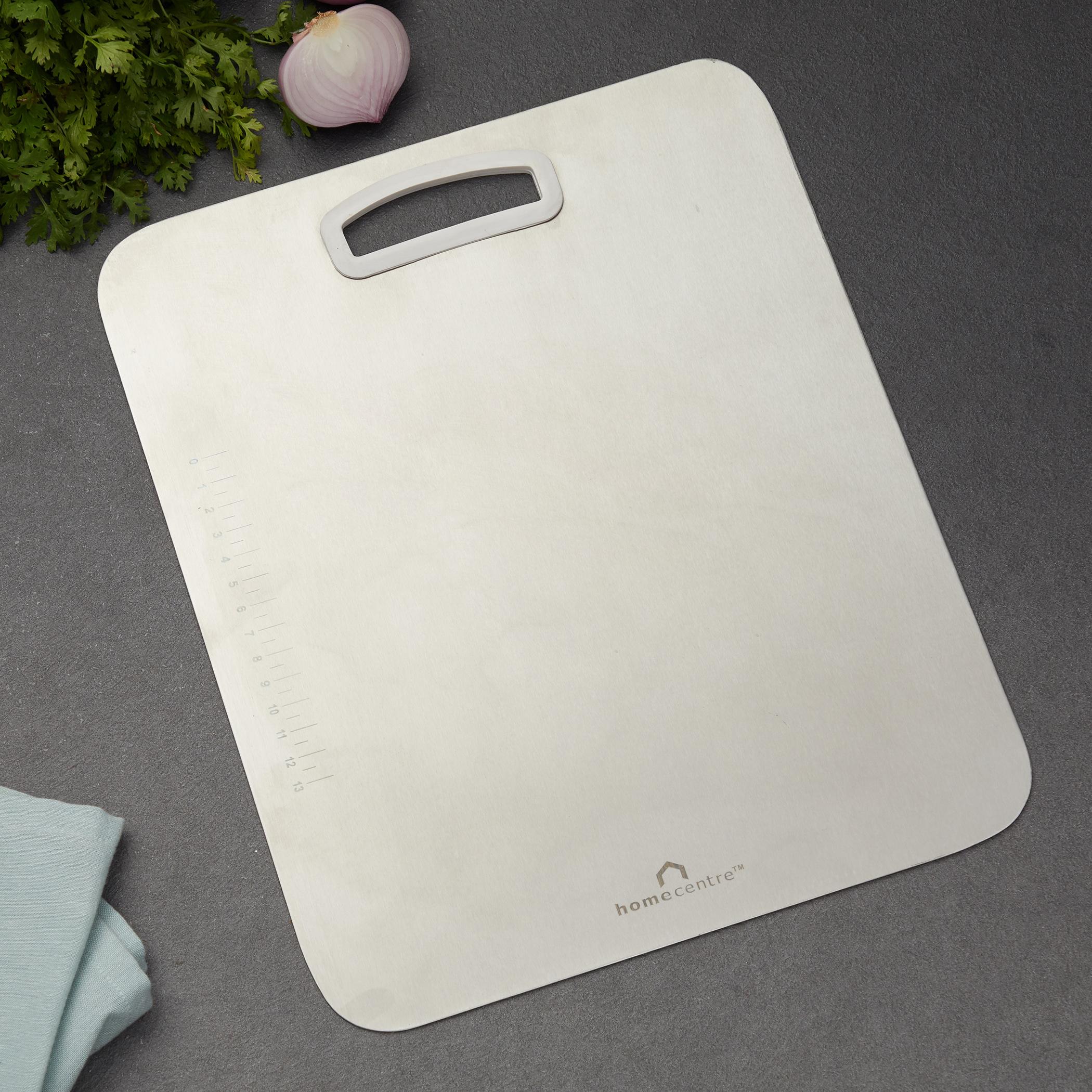 Valeria Steel Chopping Board in Silver