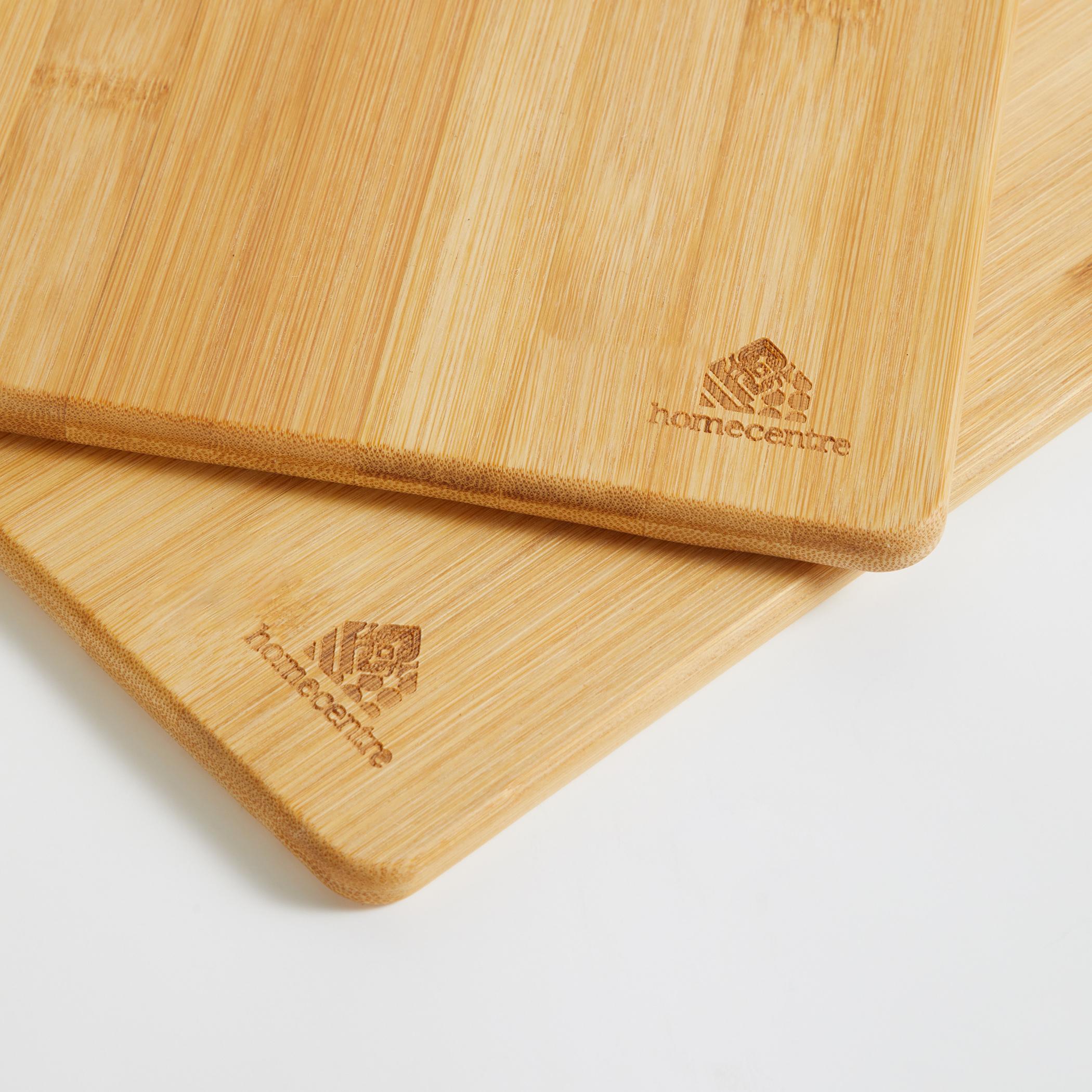 Spinel Set of 2 Bamboo Chopping Boards in Brown