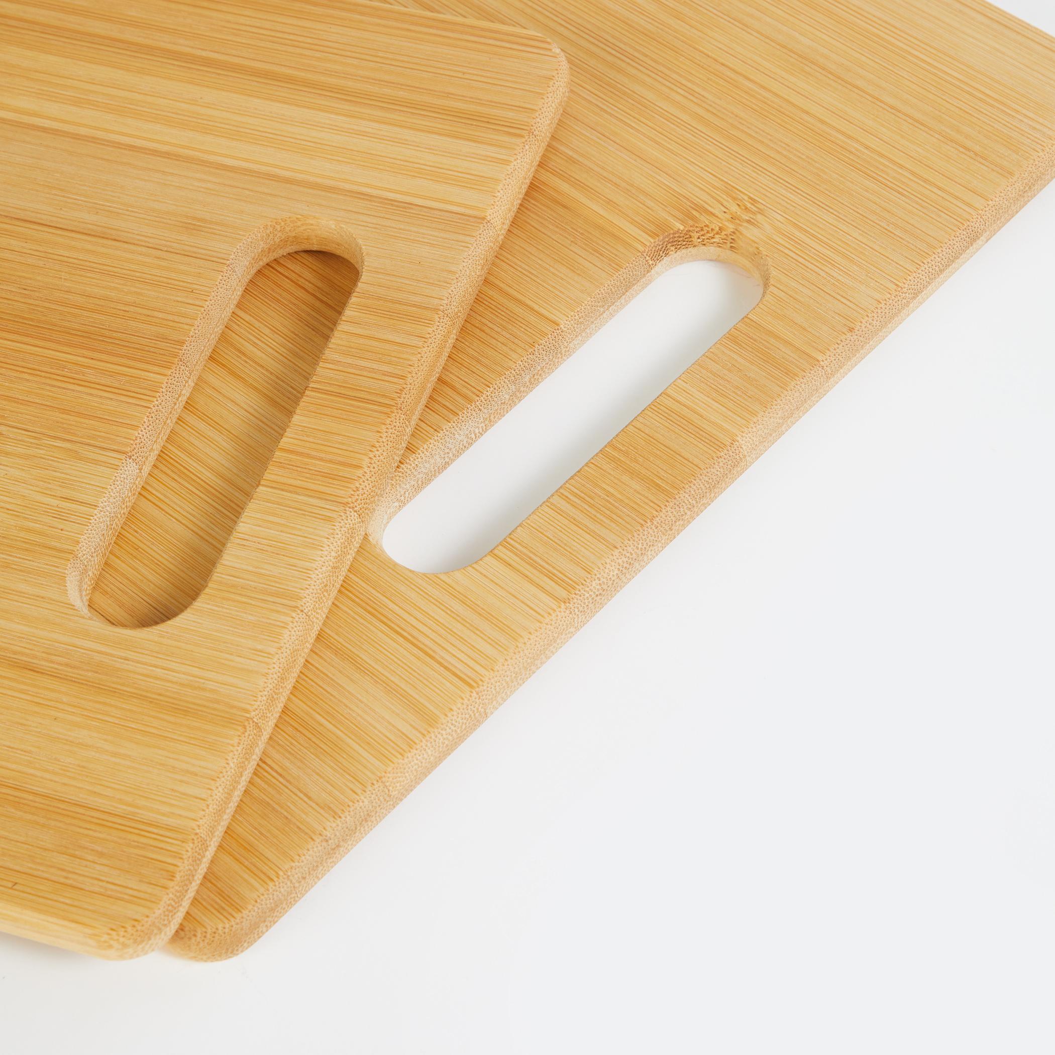 Spinel Set of 2 Bamboo Chopping Boards in Brown
