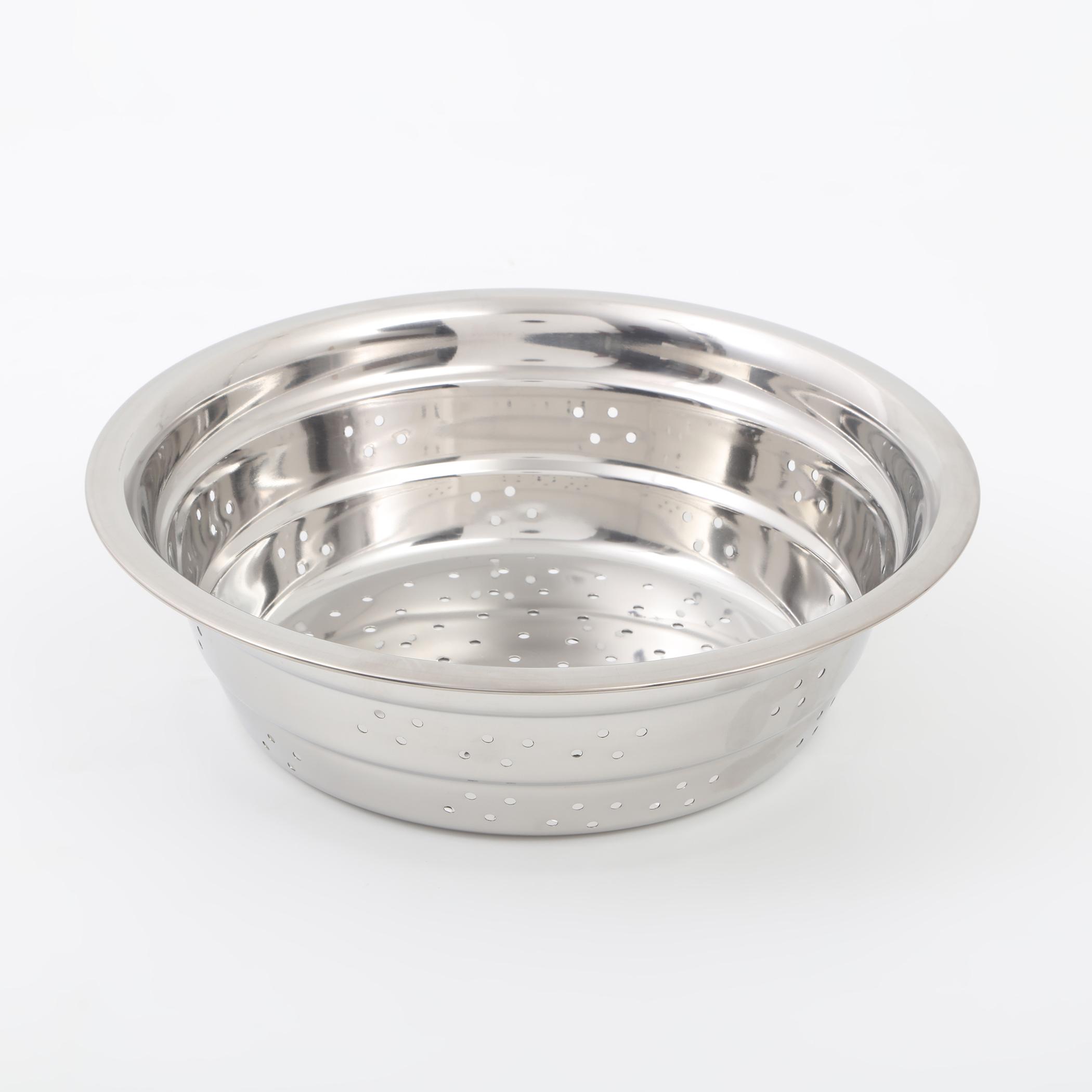 Blithe Stainless Steel Colander in Silver