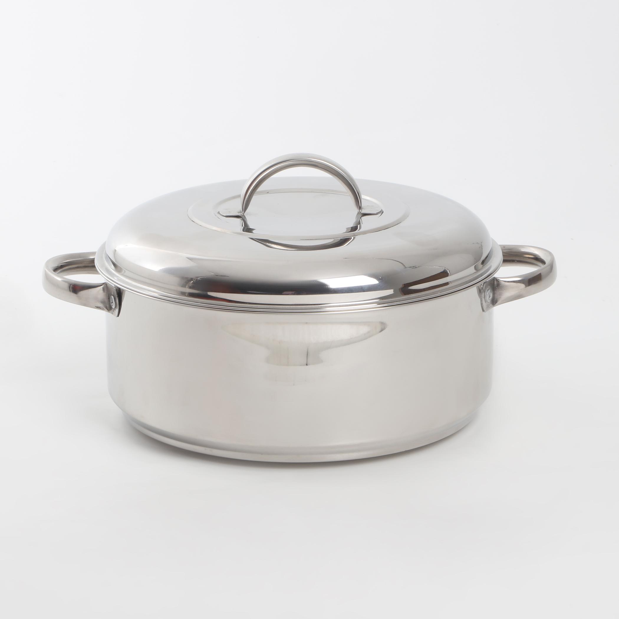 Rivago Claw Set of 2 Stainless Steel Insulated Casseroles in Silver
