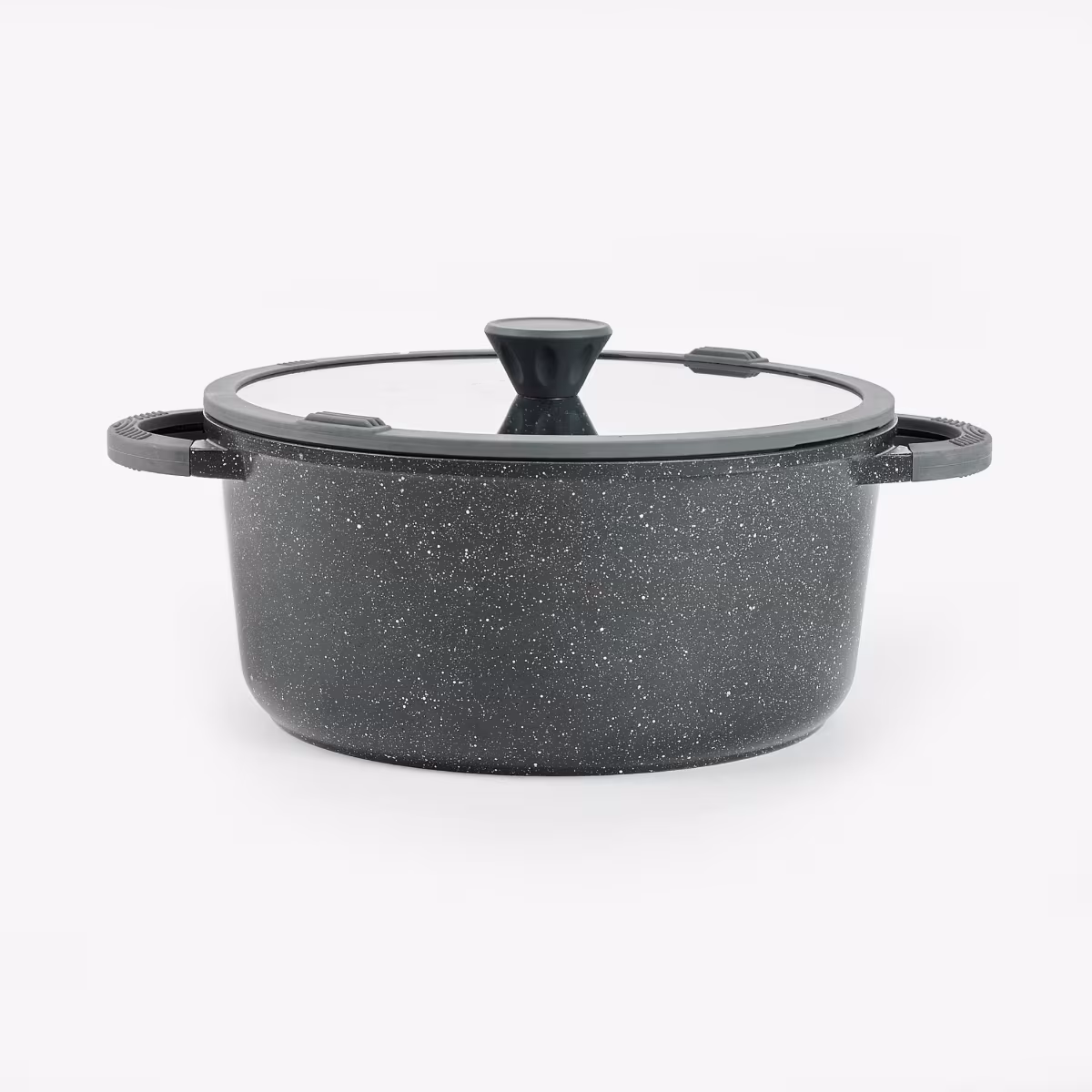Marshmallow Adele Aluminium Non-Stick Casserole with Lid - 6.8L in Grey