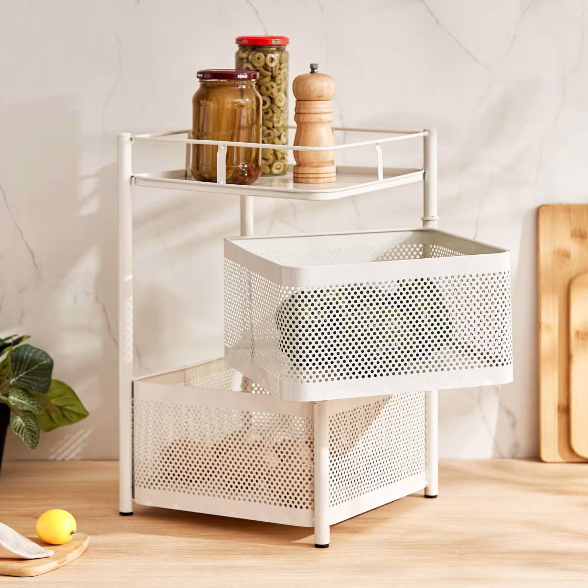 Tranzit Holland 2-Tier Trolley - White in White