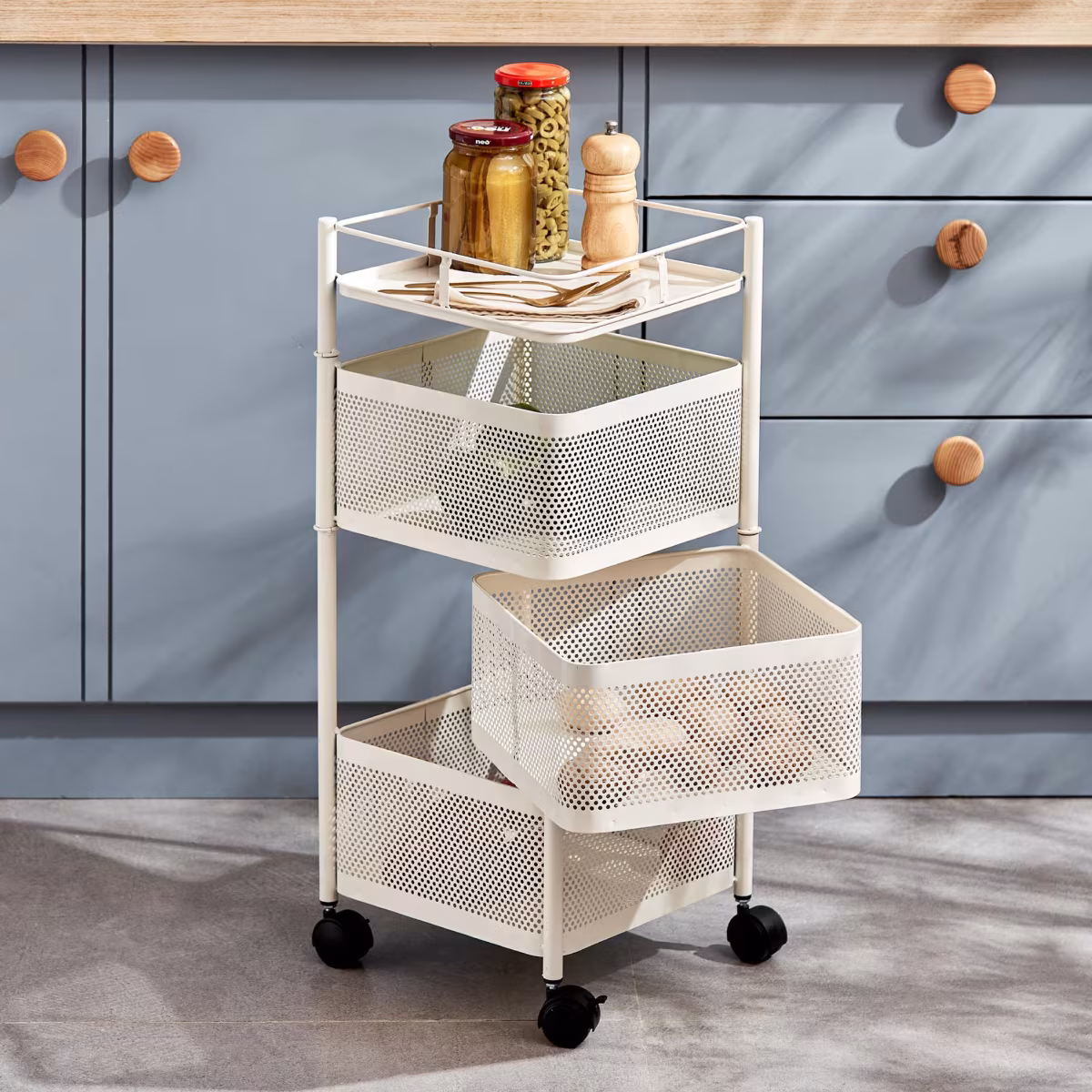 Tranzit Holland 3-Tier Trolley - White in White