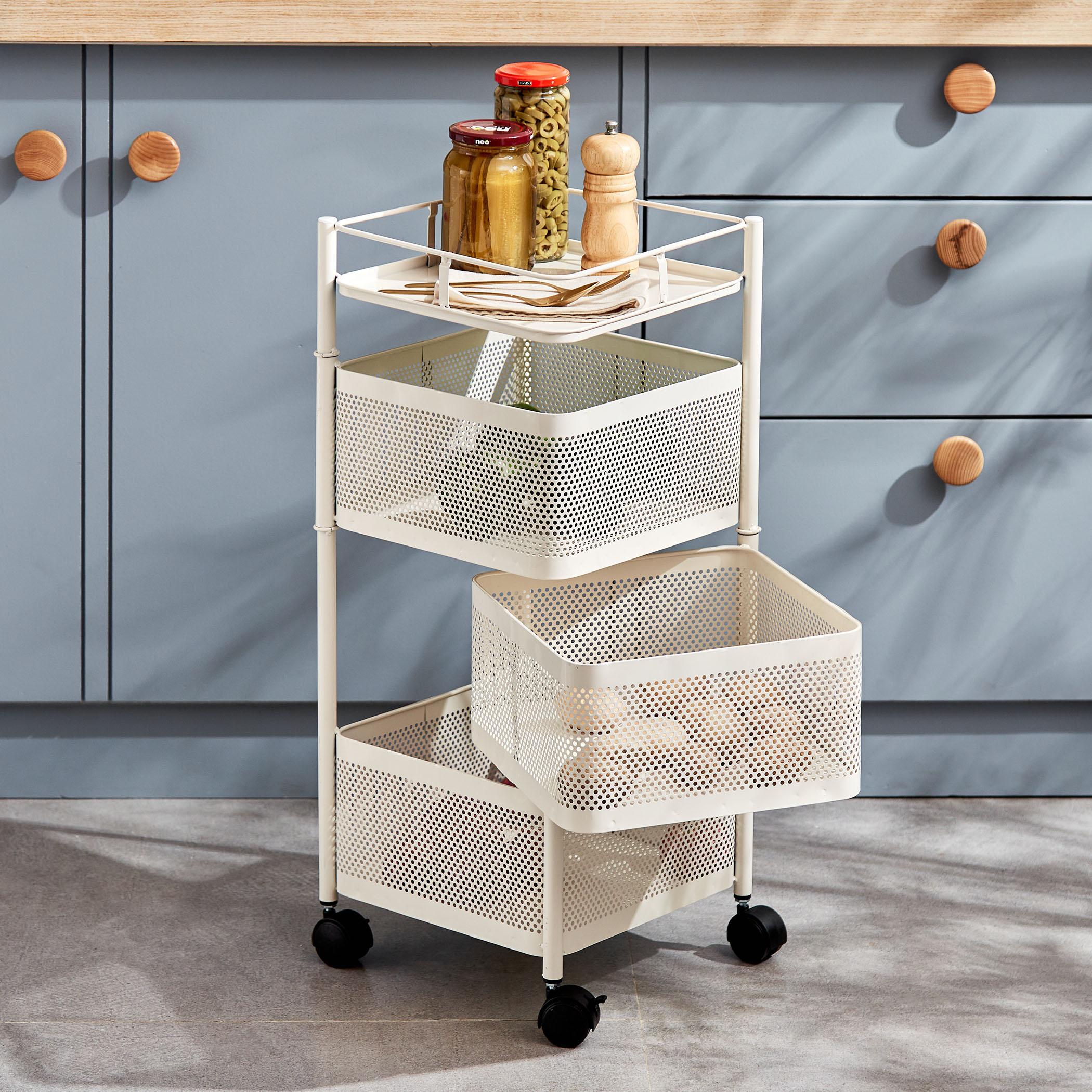 Tranzit Holland 3-Tier Trolley - White in White