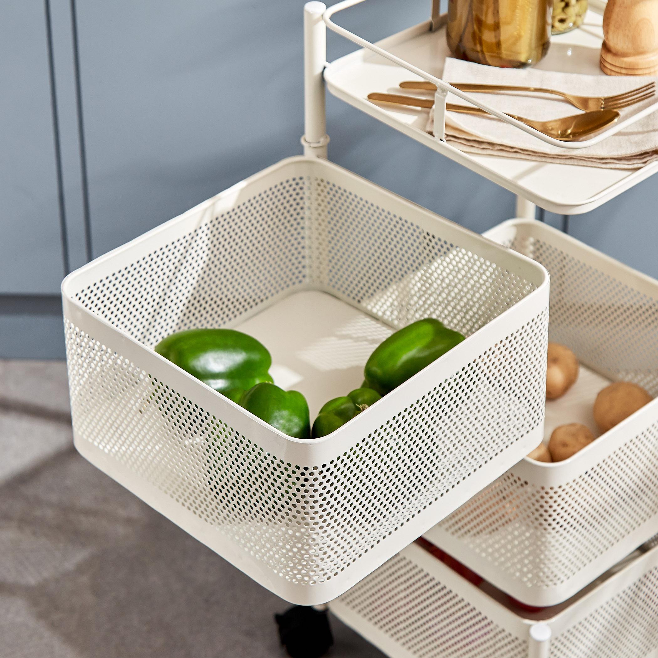 Tranzit Holland 3-Tier Trolley - White in White