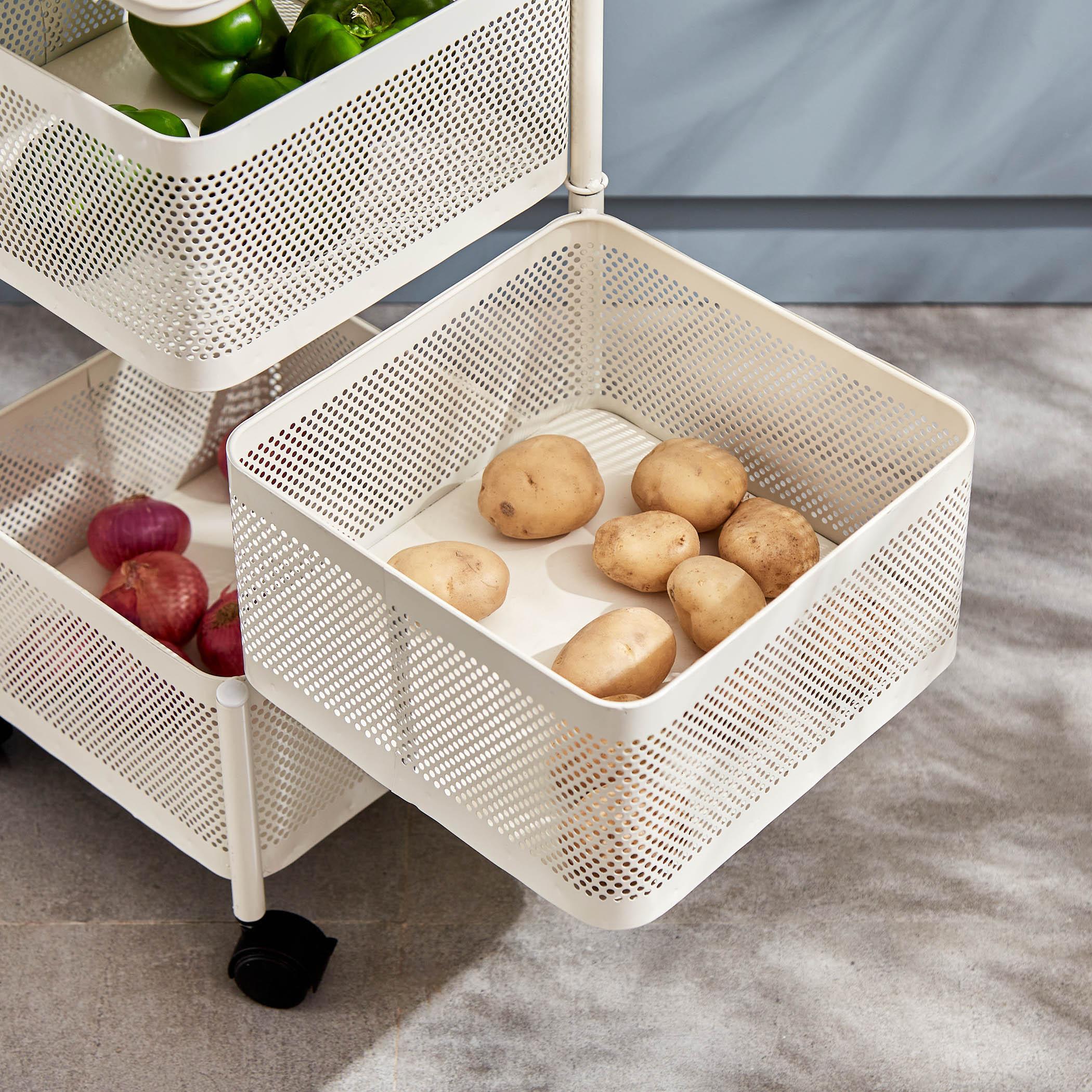 Tranzit Holland 3-Tier Trolley - White in White