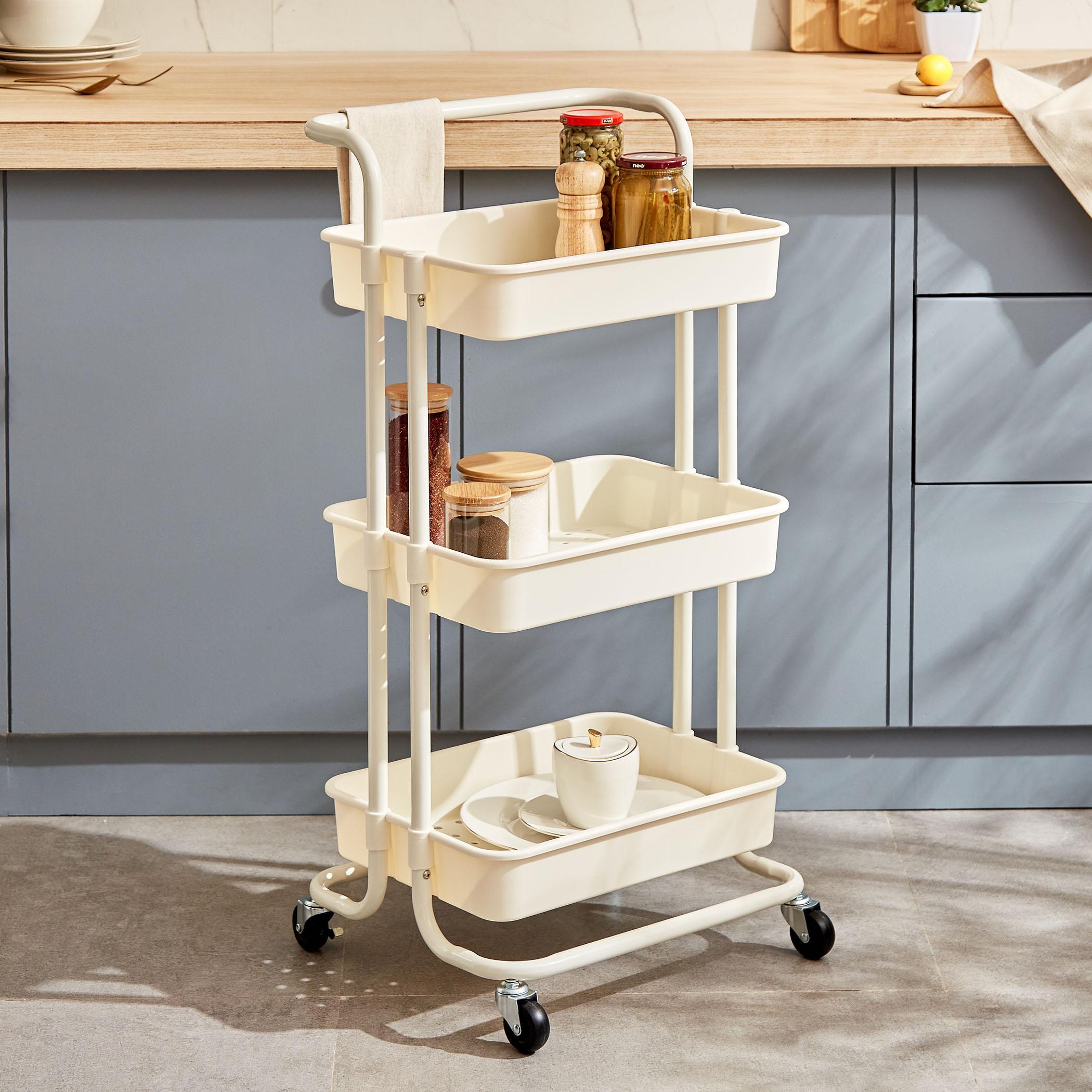 Tranzit Holland 3-Tier Trolley - White in White