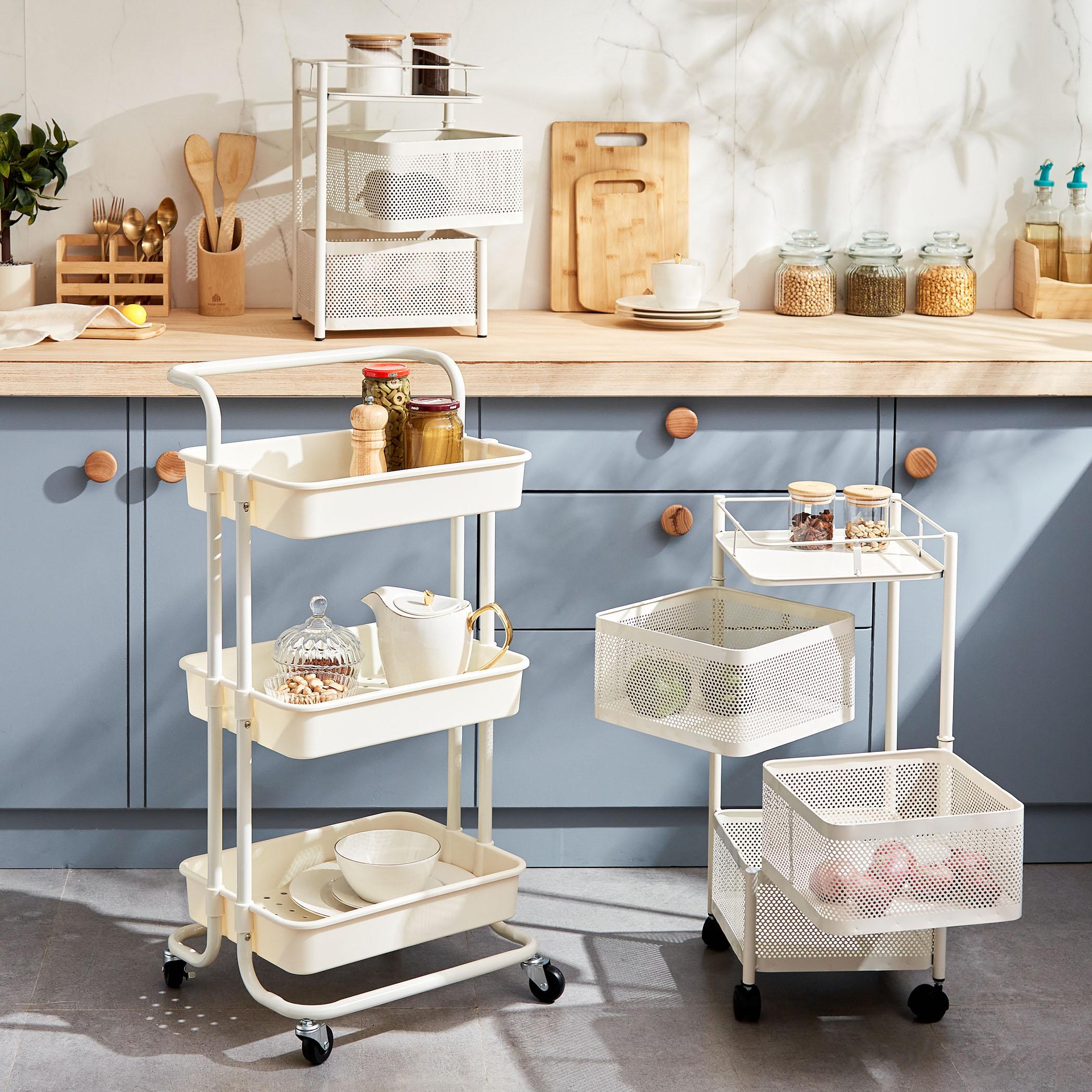 Tranzit Holland 3-Tier Trolley - White in White
