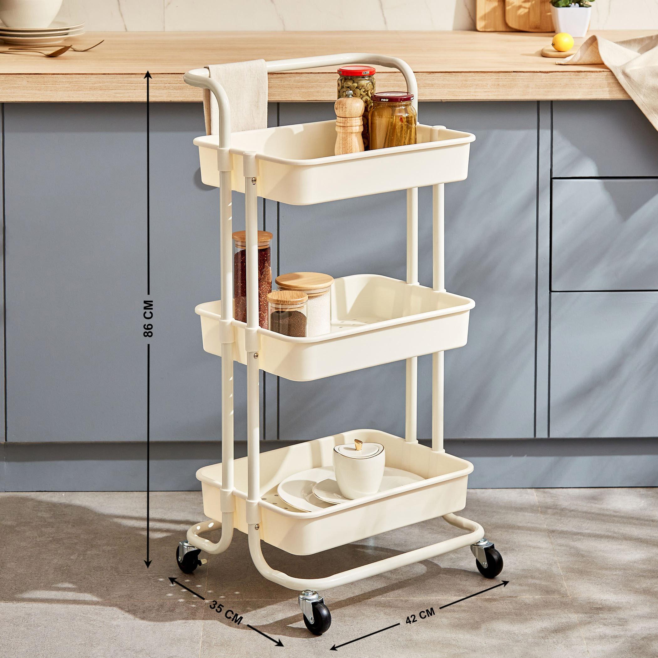 Tranzit Holland 3-Tier Trolley - White in White