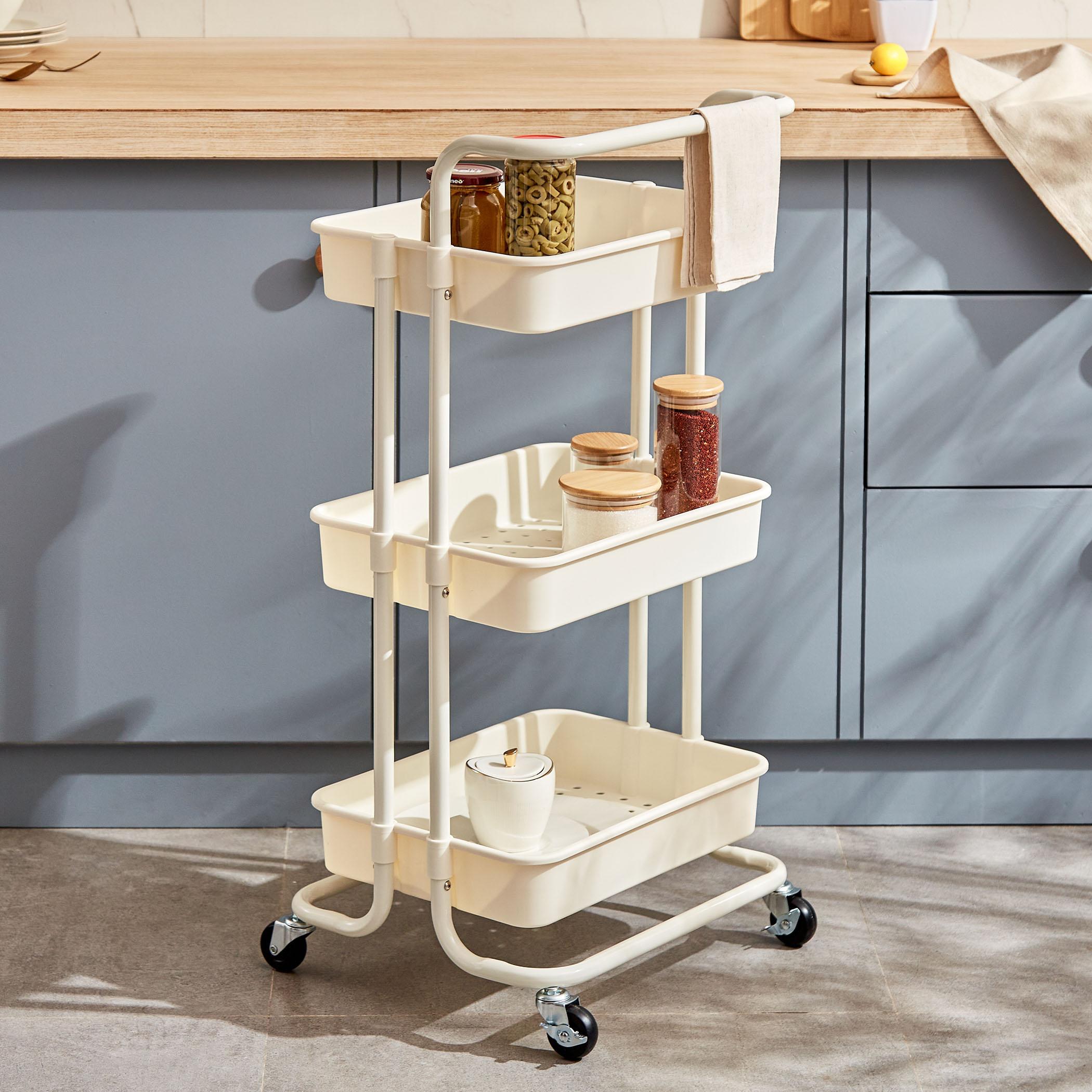 Tranzit Holland 3-Tier Trolley - White in White