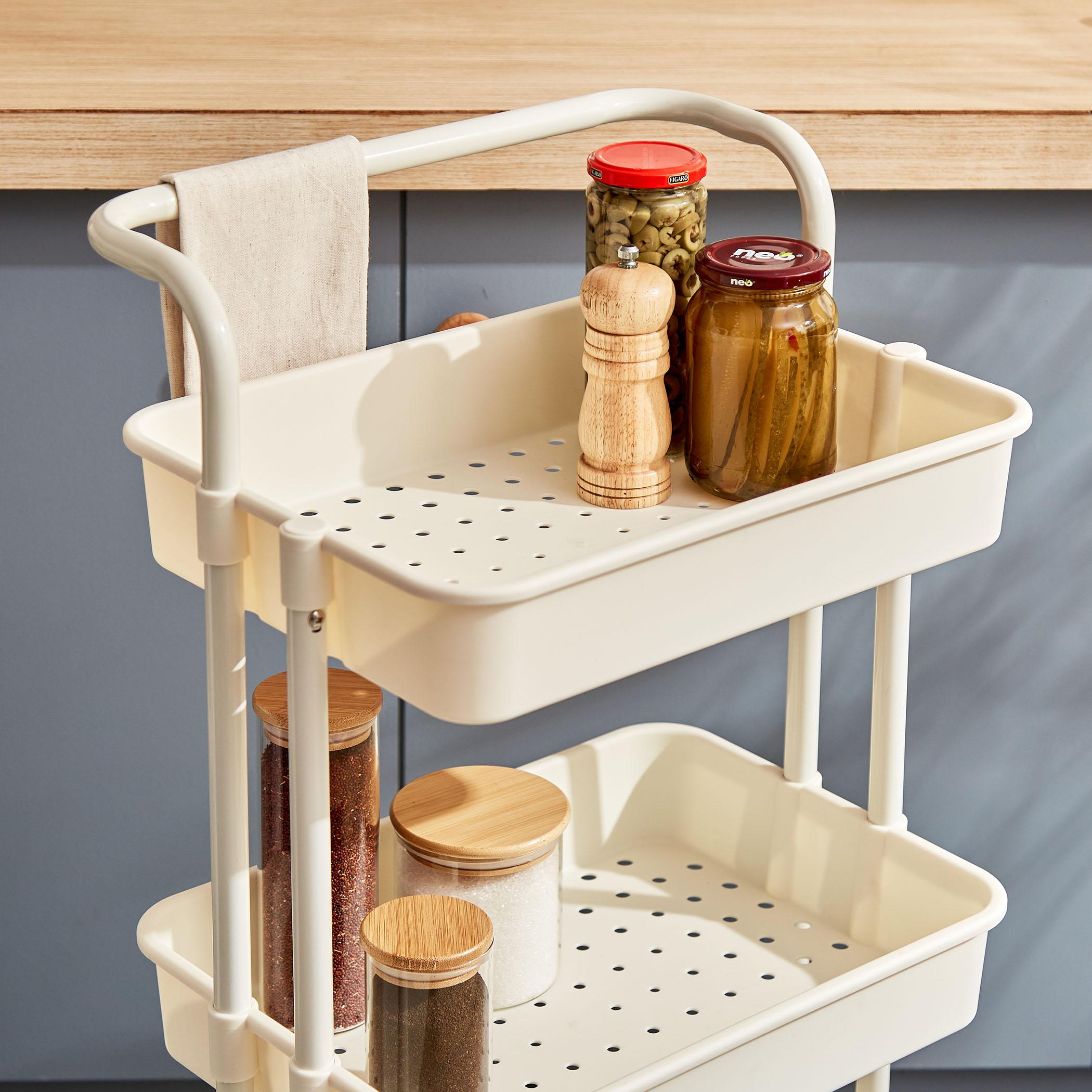 Tranzit Holland 3-Tier Trolley - White in White