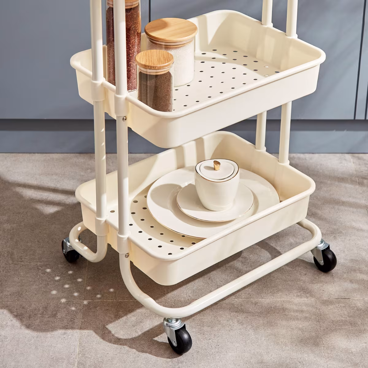 Tranzit Holland 3-Tier Trolley - White in White