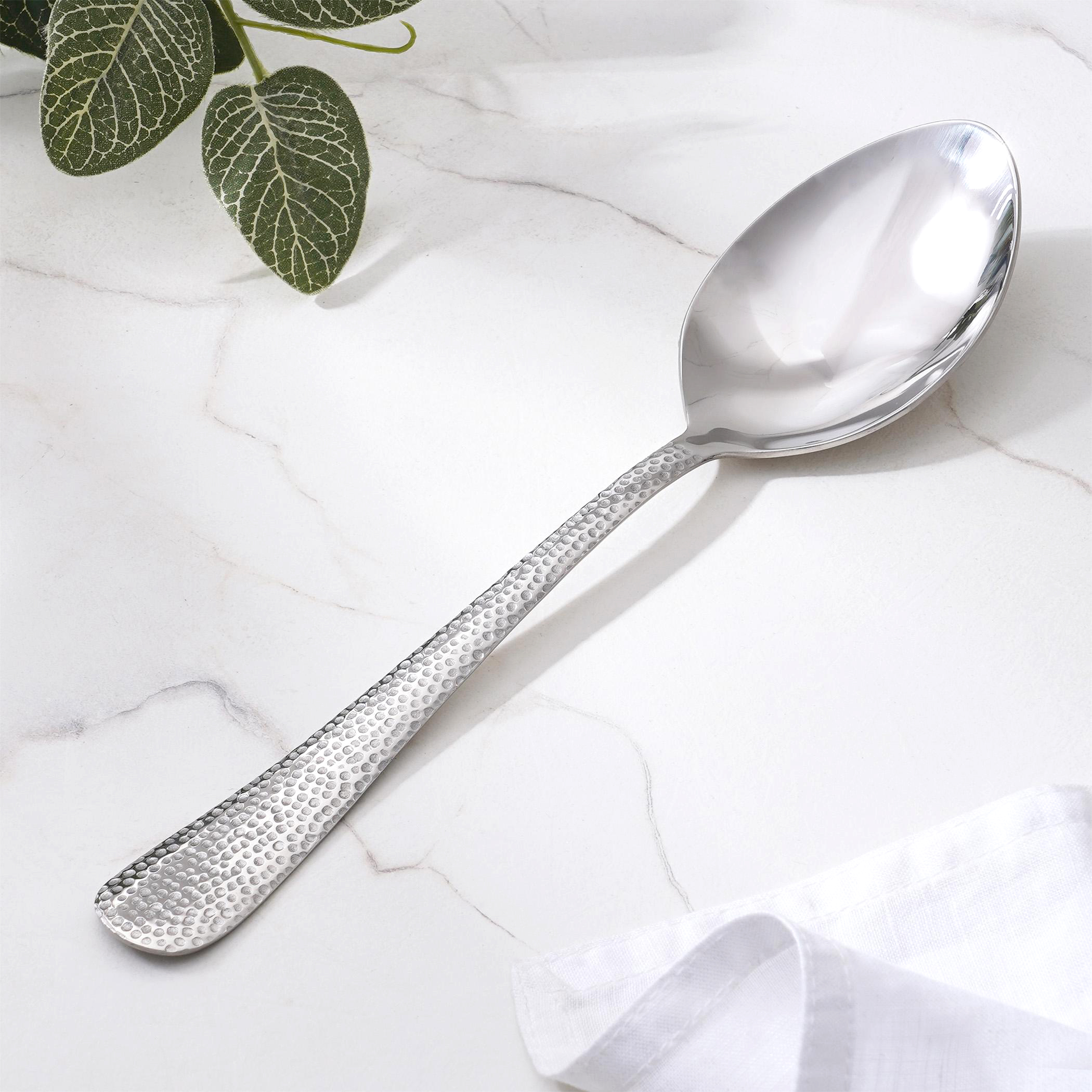 Glister Elke Stainless Steel Serving Spoon in Silver