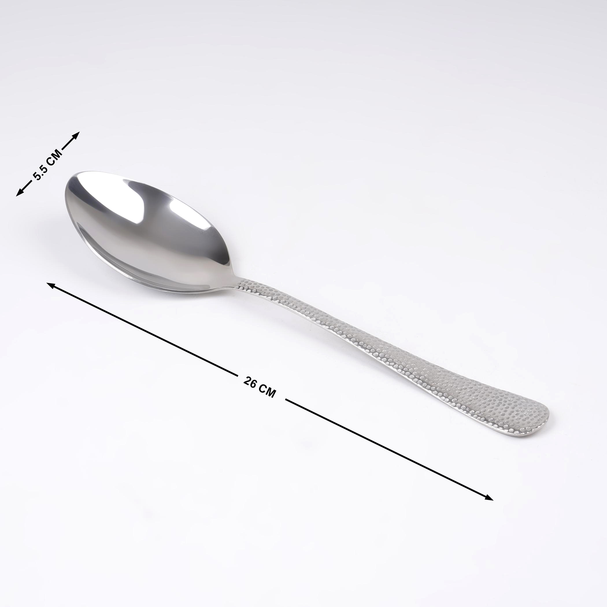 Glister Elke Stainless Steel Serving Spoon in Silver