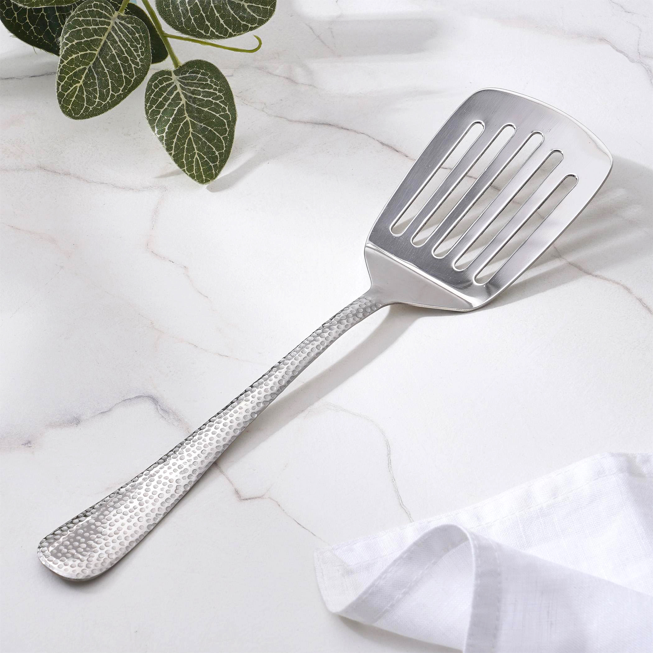 Glister Elke Stainless Steel Slotted Turner in Silver