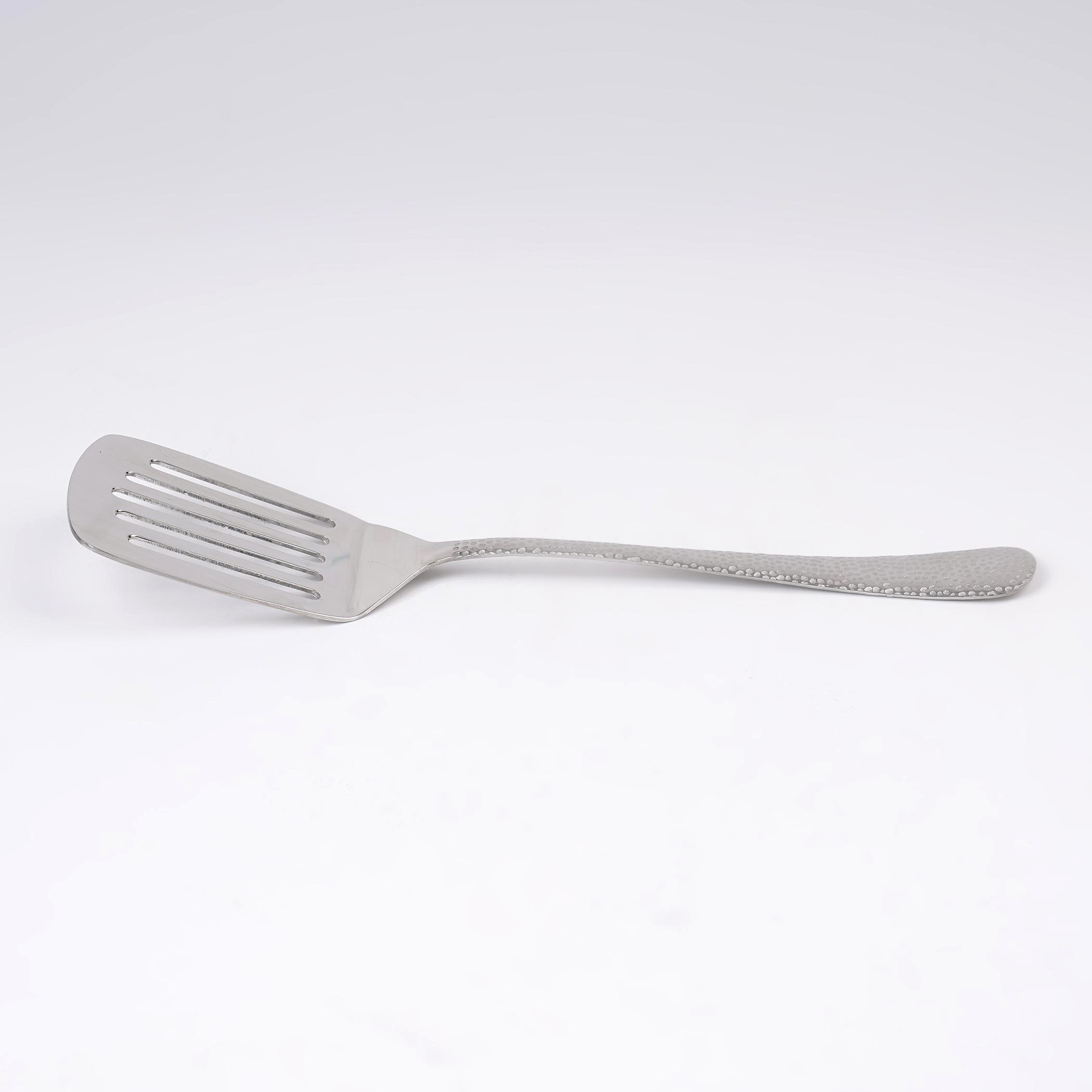 Glister Elke Stainless Steel Slotted Turner in Silver