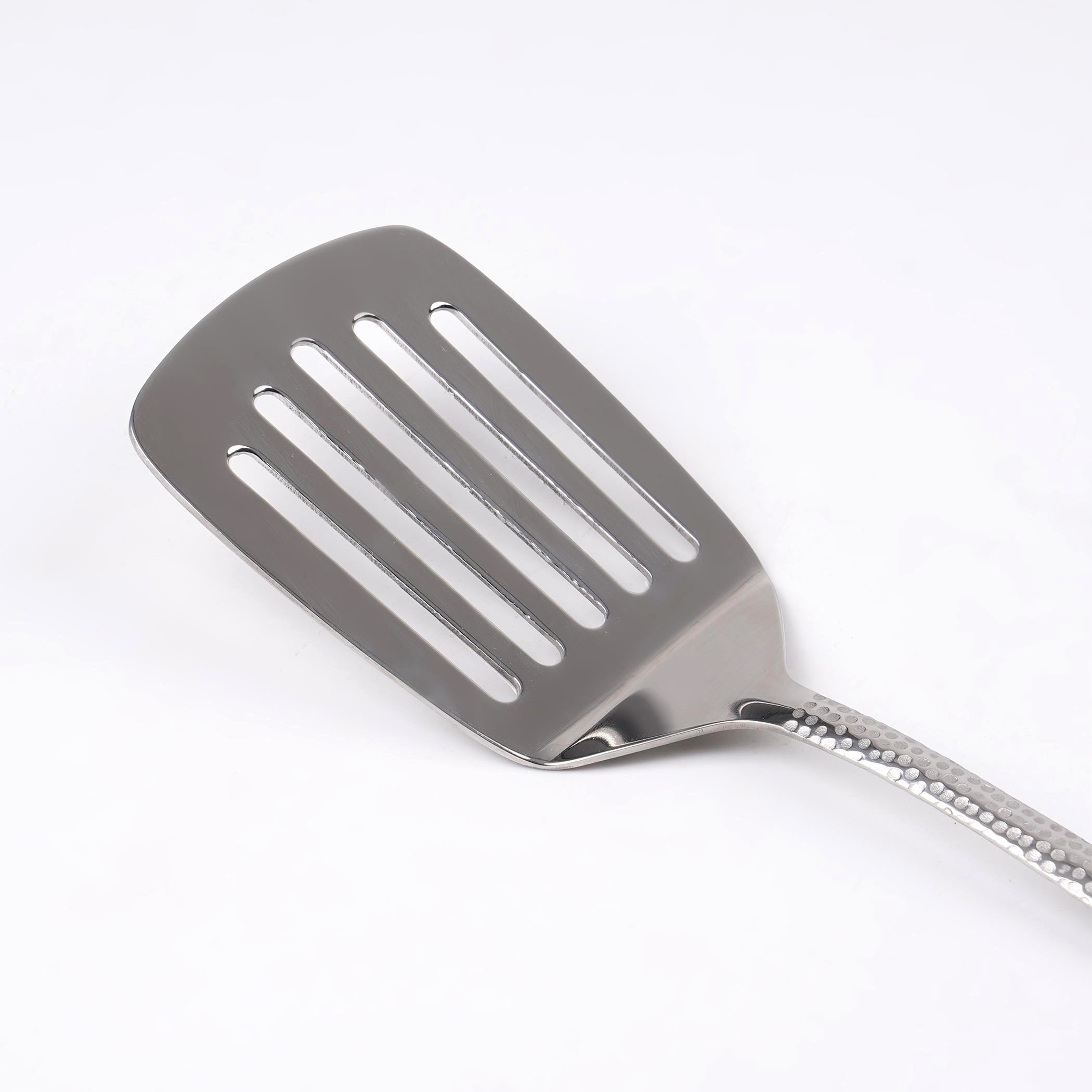 Glister Elke Stainless Steel Slotted Turner in Silver