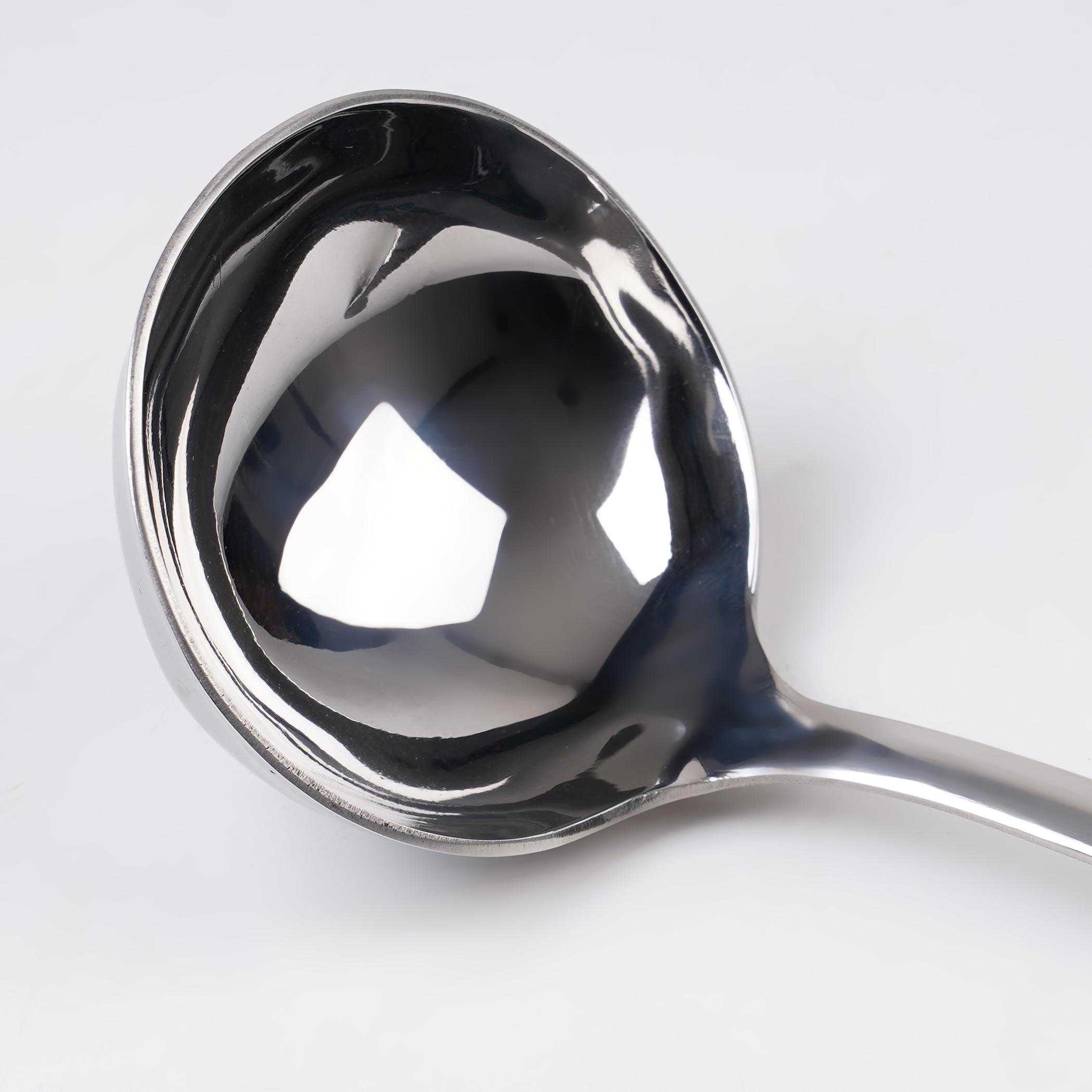 Glister Rosemary Stainless Steel Gravy Ladle in Silver