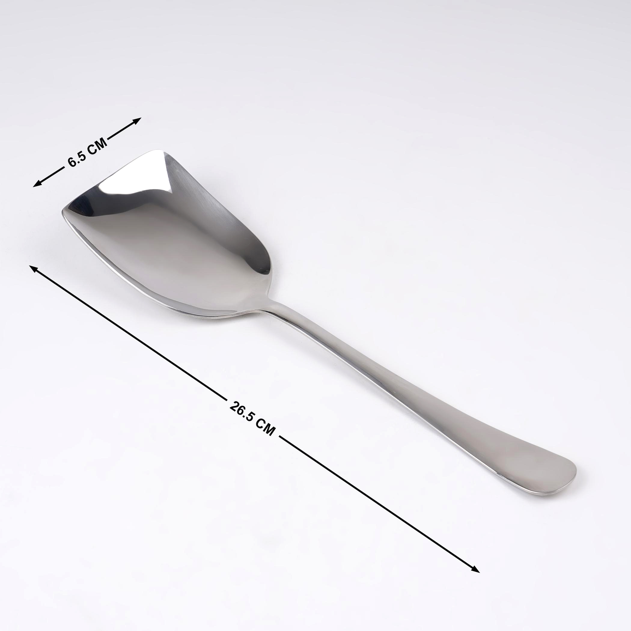 Glister Rosemary Stainless Steel Rice Spoon in Silver
