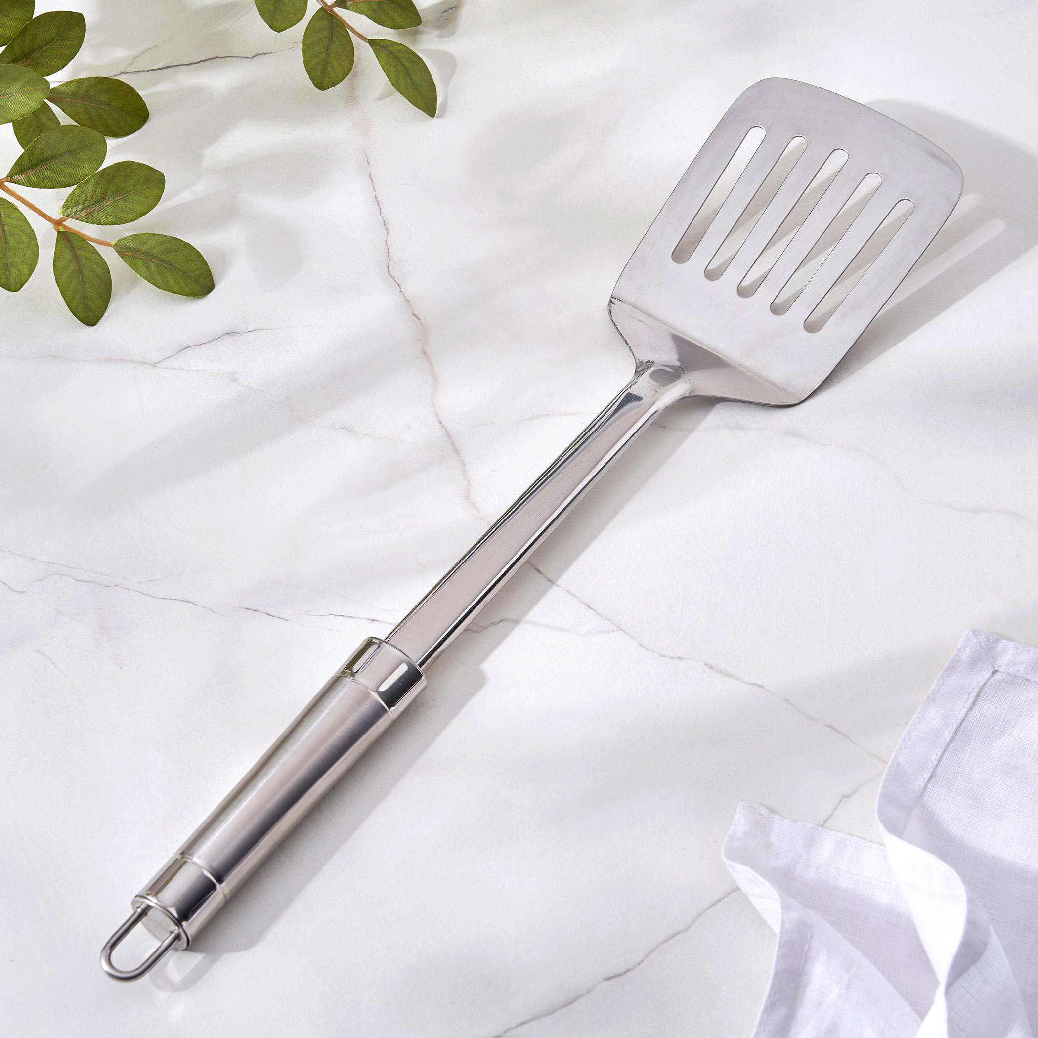 Ferrit Celik Stainless Steel Slotted Turner in Silver