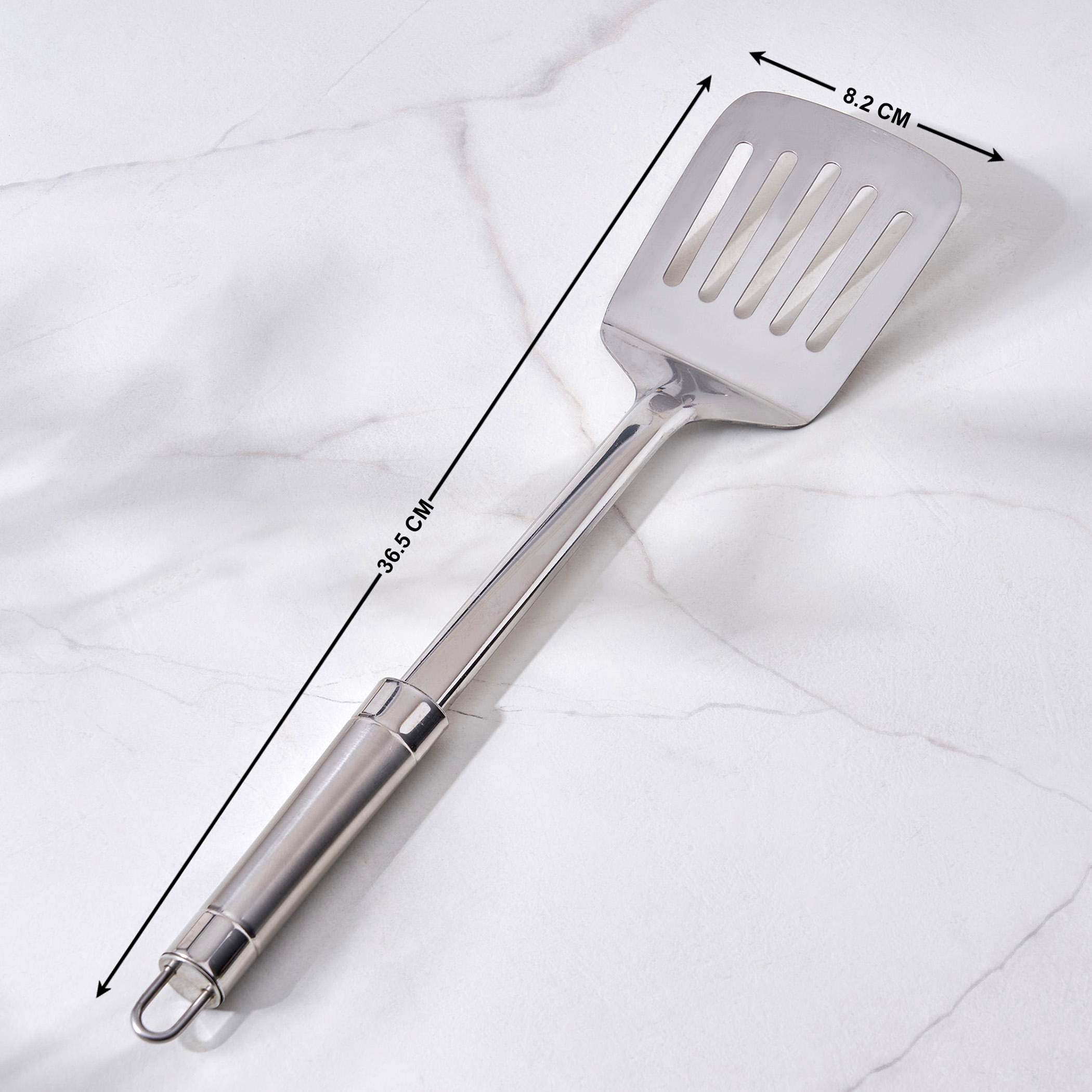 Ferrit Celik Stainless Steel Slotted Turner in Silver