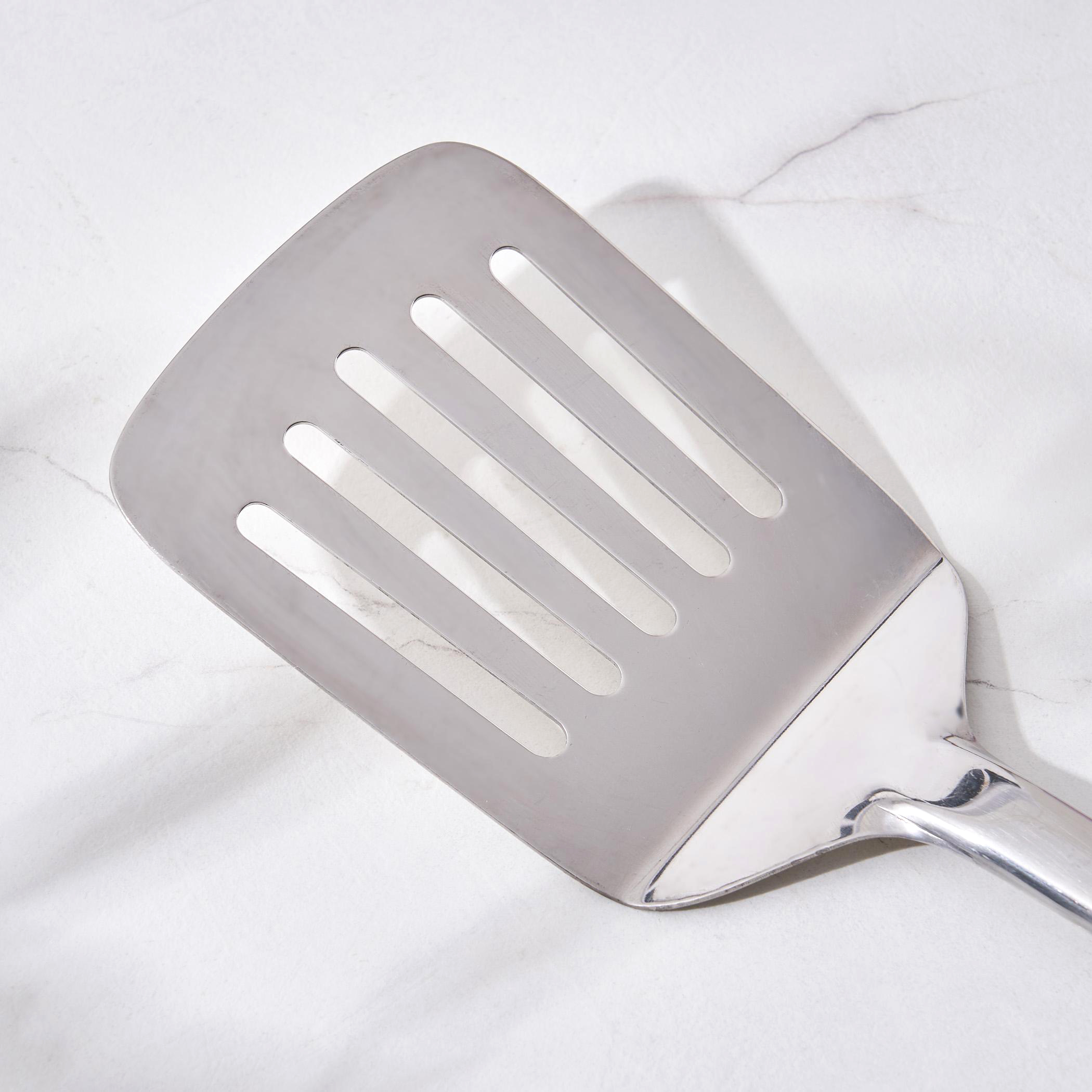 Ferrit Celik Stainless Steel Slotted Turner in Silver